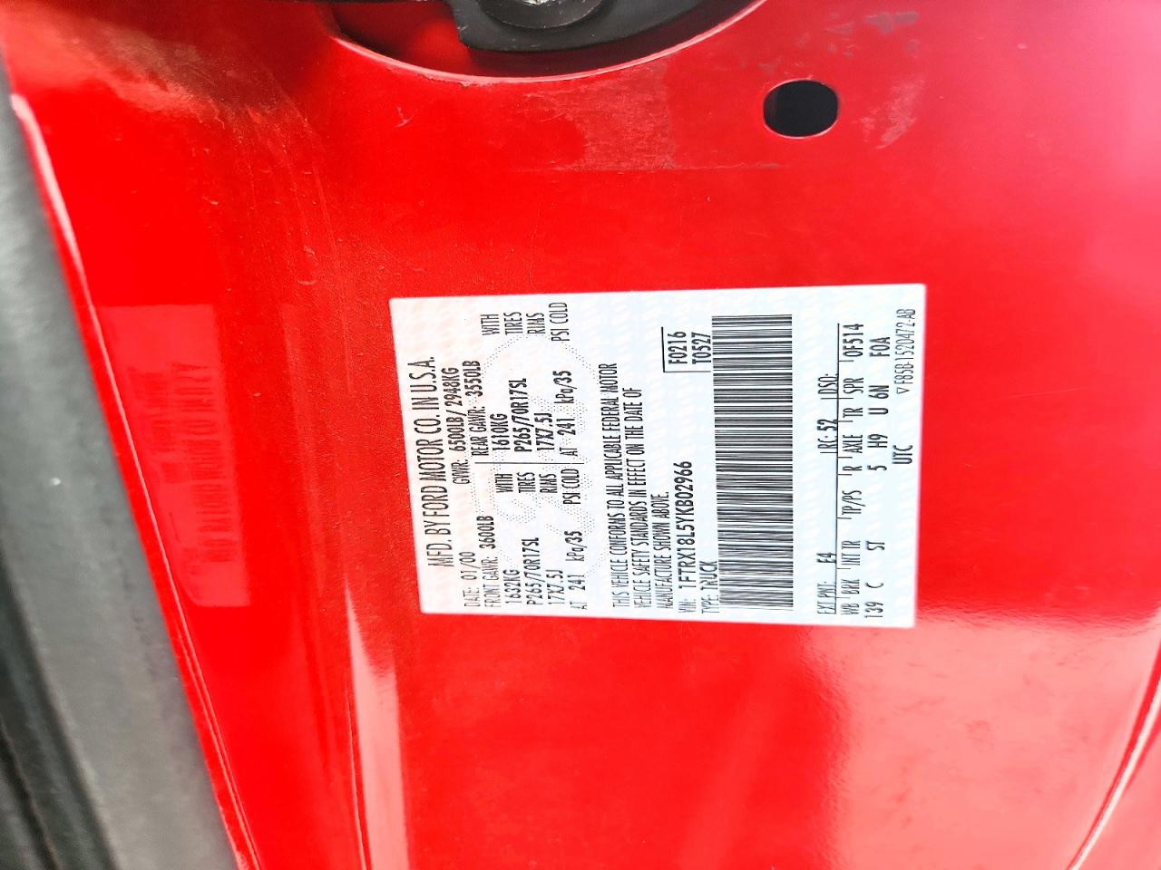 2000 Ford F150 Red vin: 1FTRX18L5YKB02966