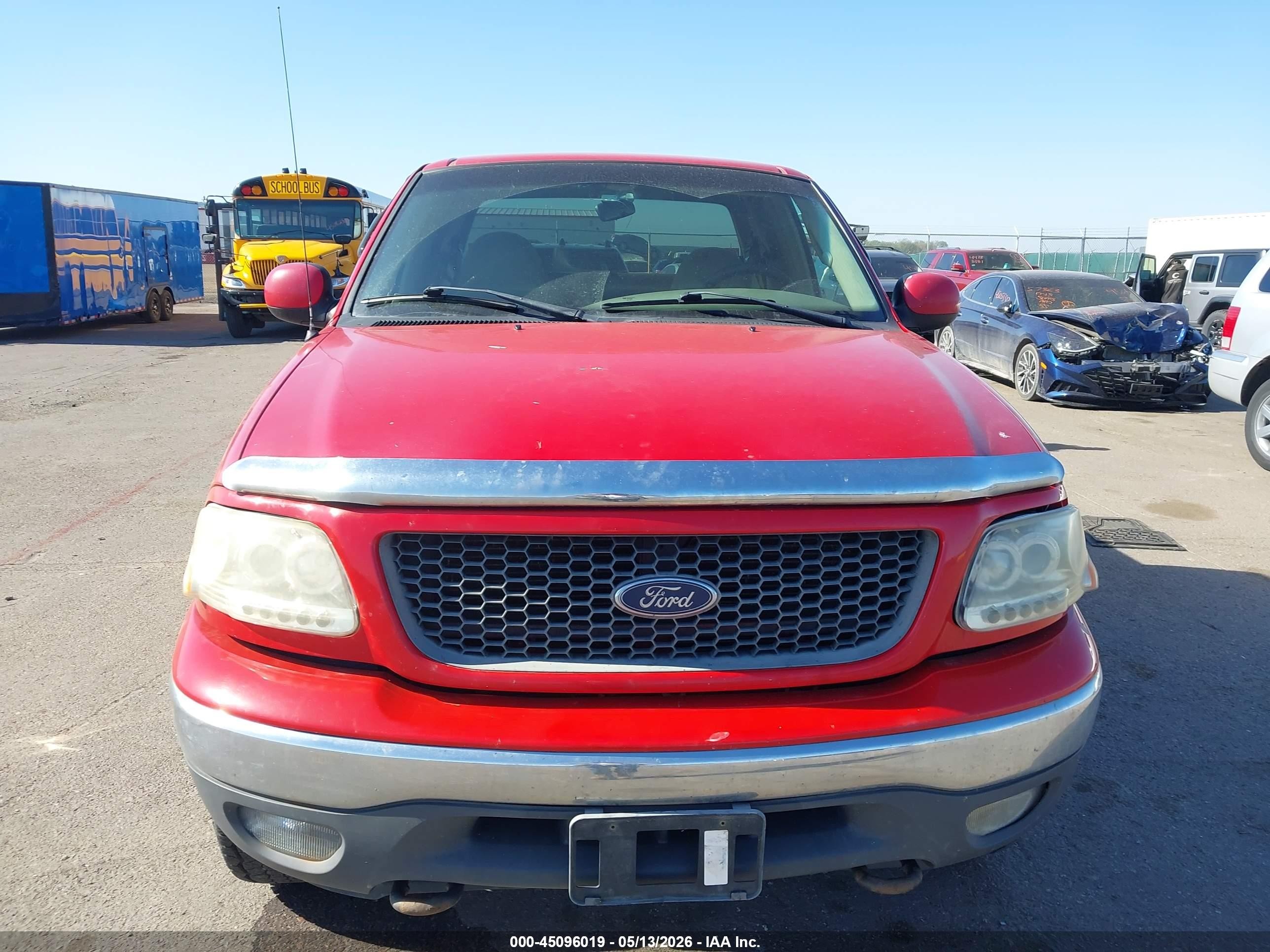 2001 Ford F-150 Lariat/xl/xlt Red vin: 1FTRX18L61KF00533