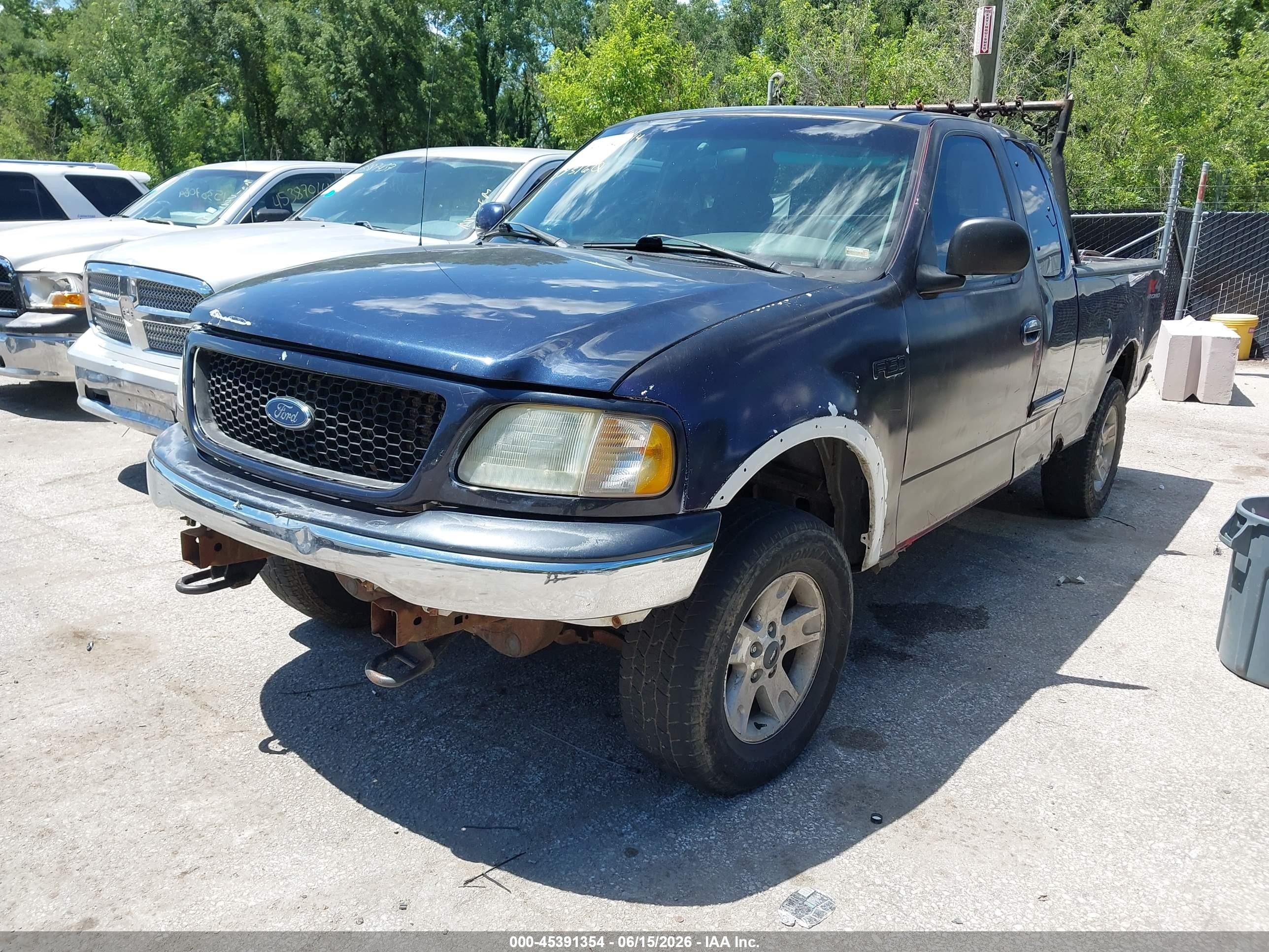 2002 Ford F-150 Lariat/xl/xlt Blue vin: 1FTRX18L62NB83160