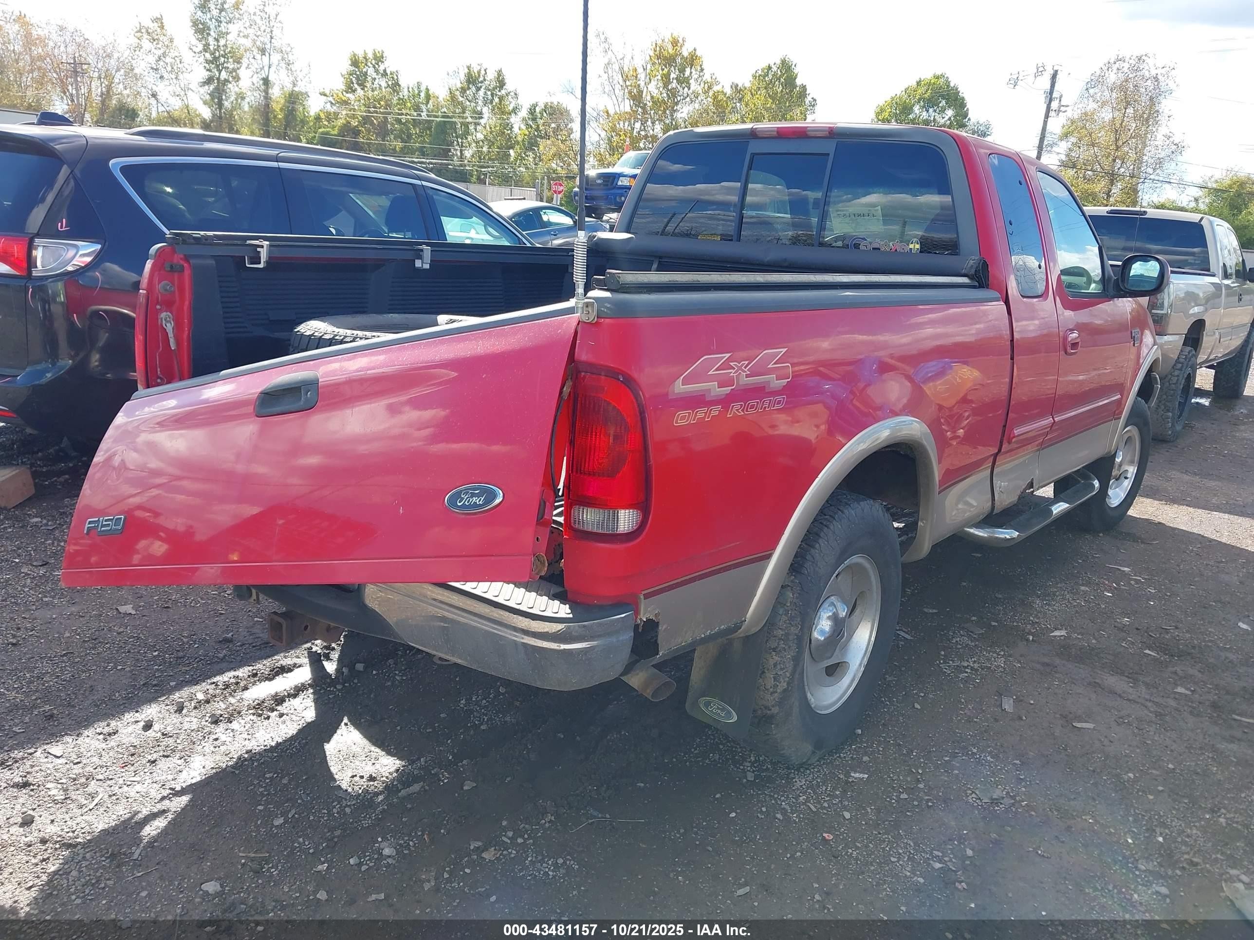 2000 Ford F-150 Lariat/work Series/xl/xlt Красный vin: 1FTRX18L6YNA82130