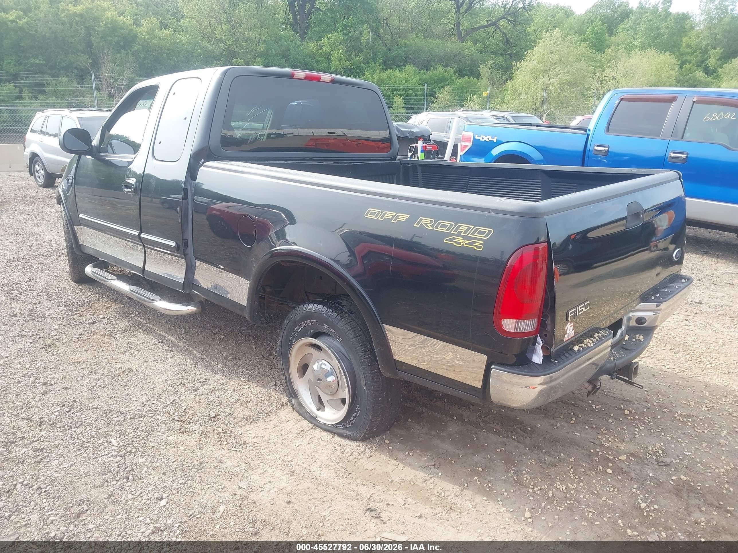 2001 Ford F-150 Lariat/xl/xlt Black vin: 1FTRX18L71NA09385