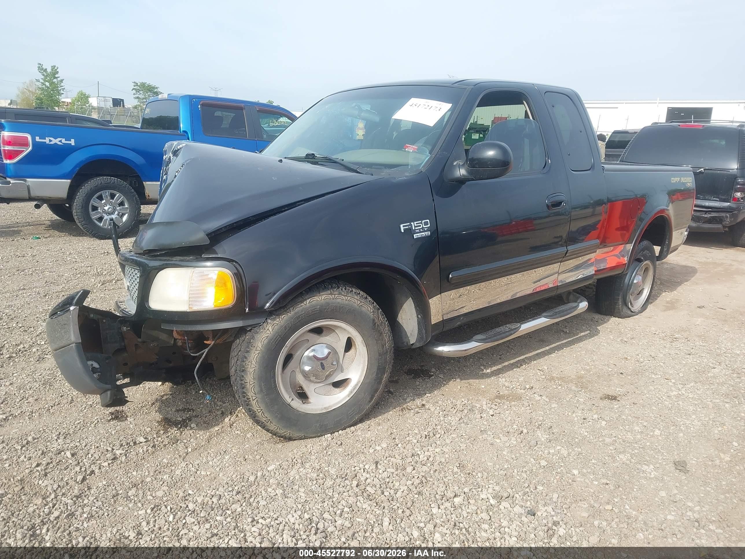 2001 Ford F-150 Lariat/xl/xlt Black vin: 1FTRX18L71NA09385