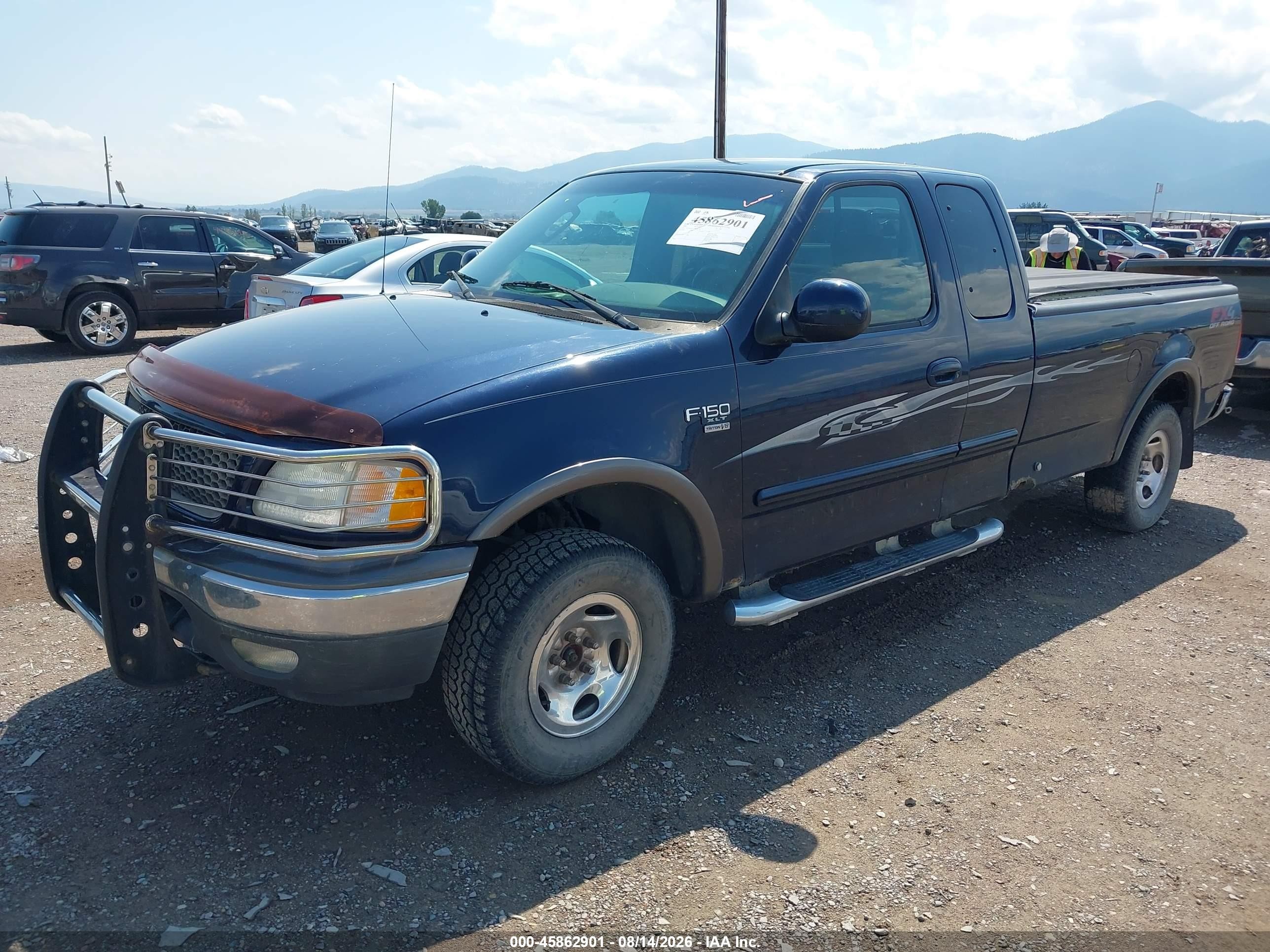 2002 Ford F-150 Lariat/xl/xlt Blue vin: 1FTRX18L82NB28239