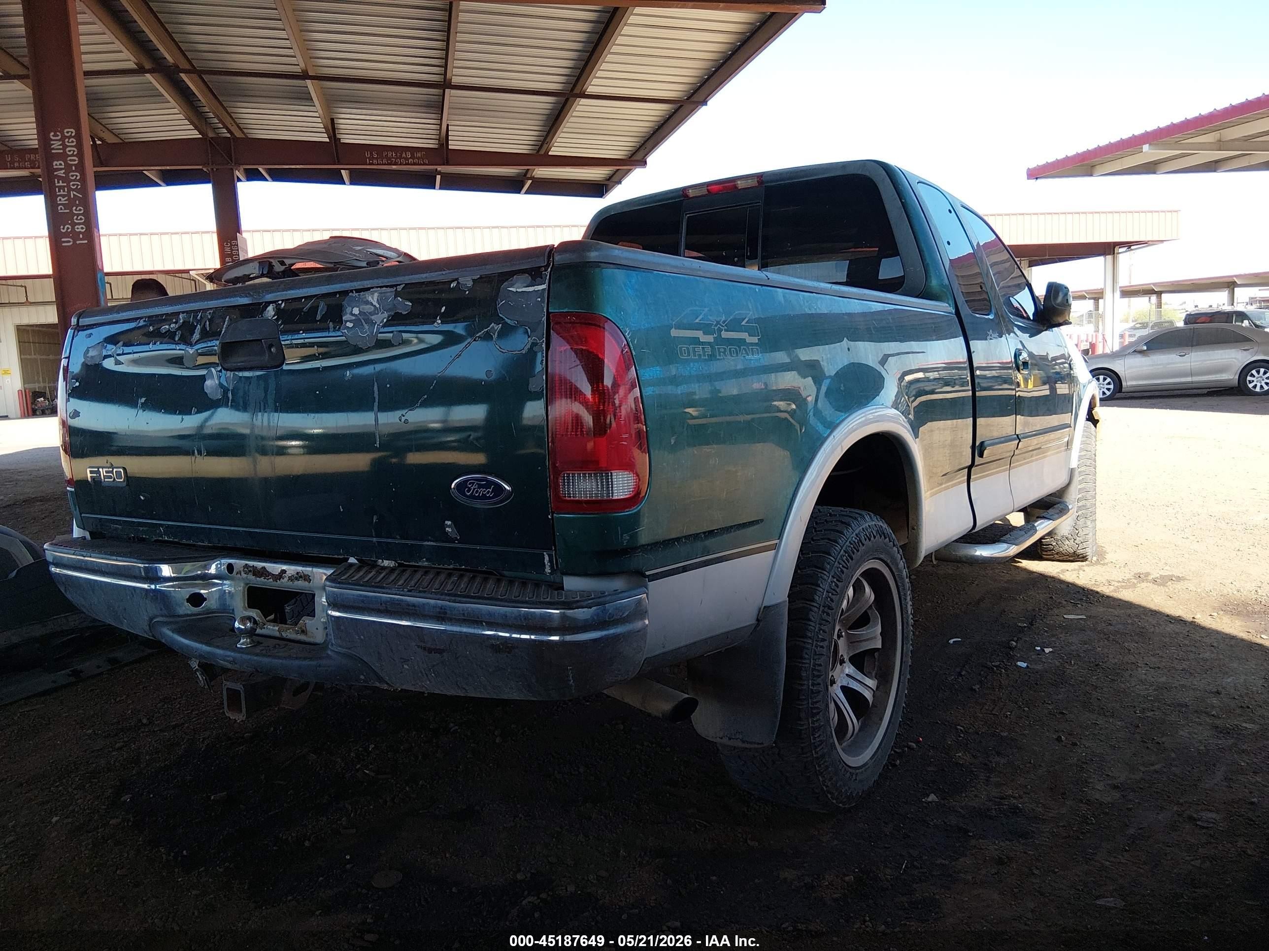 1999 Ford F-150 Lariat/xl/xlt Green vin: 1FTRX18L9XNB12655