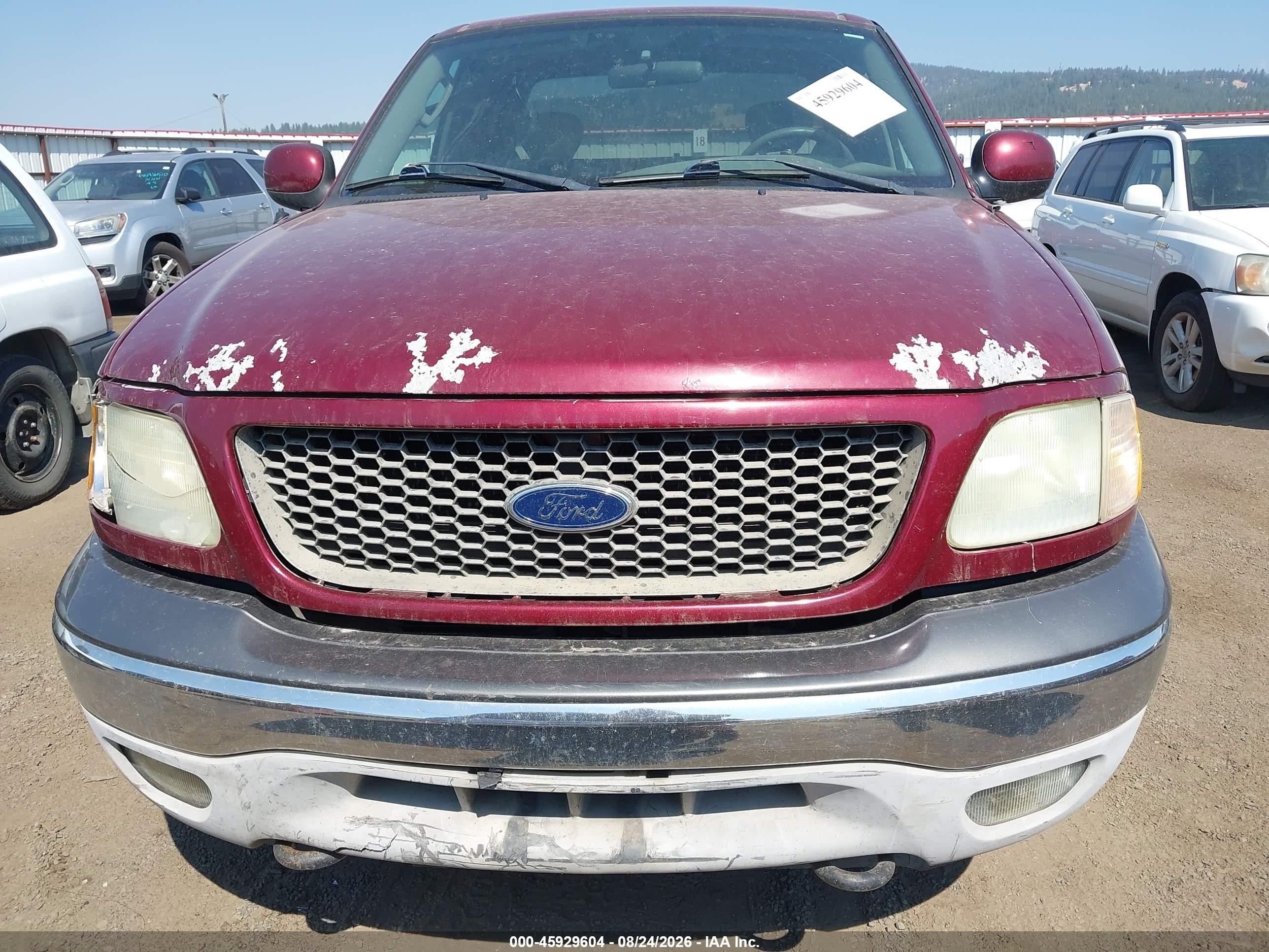 2003 Ford F-150 Lariat/xl/xlt Burgundy vin: 1FTRX18LX3NB16594