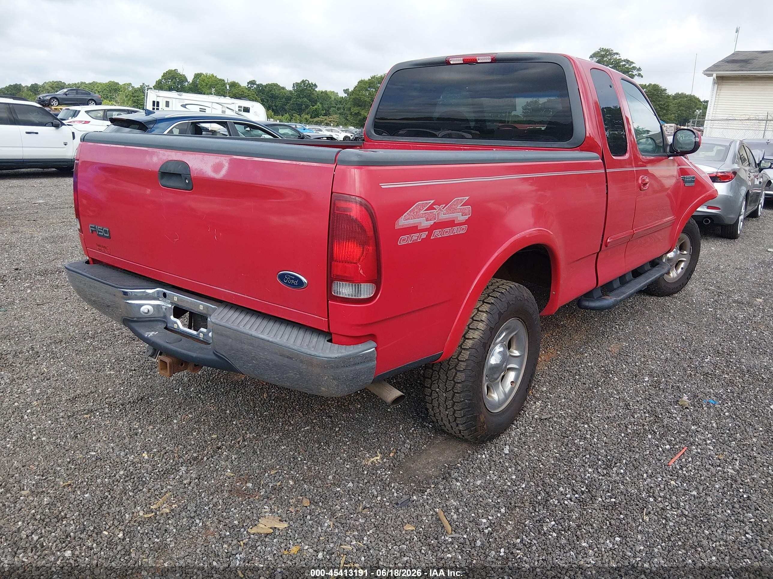 1999 Ford F-150 Lariat/work Series/xl/xlt Red vin: 1FTRX18W0XKA57038