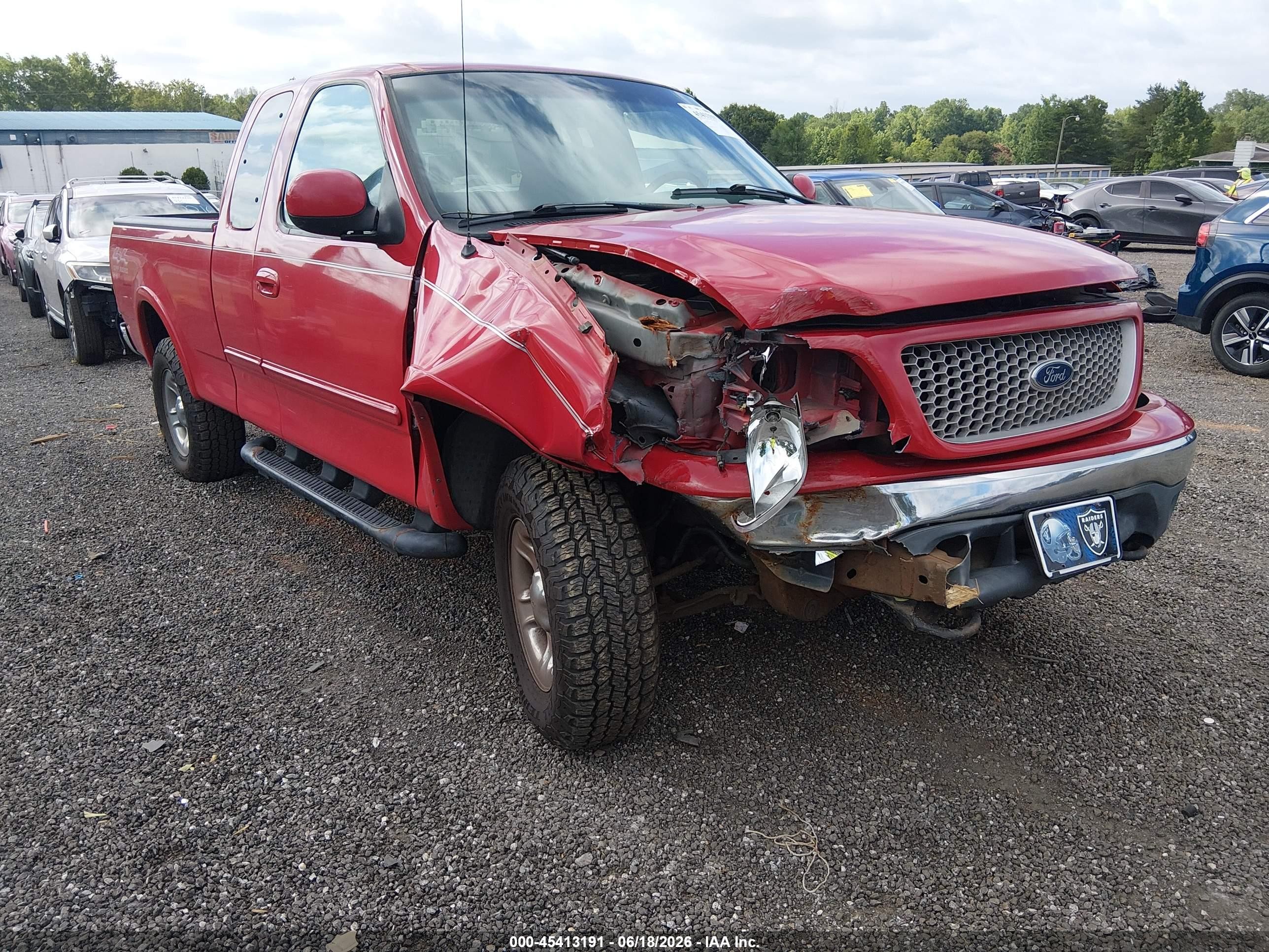 1999 Ford F-150 Lariat/work Series/xl/xlt Red vin: 1FTRX18W0XKA57038