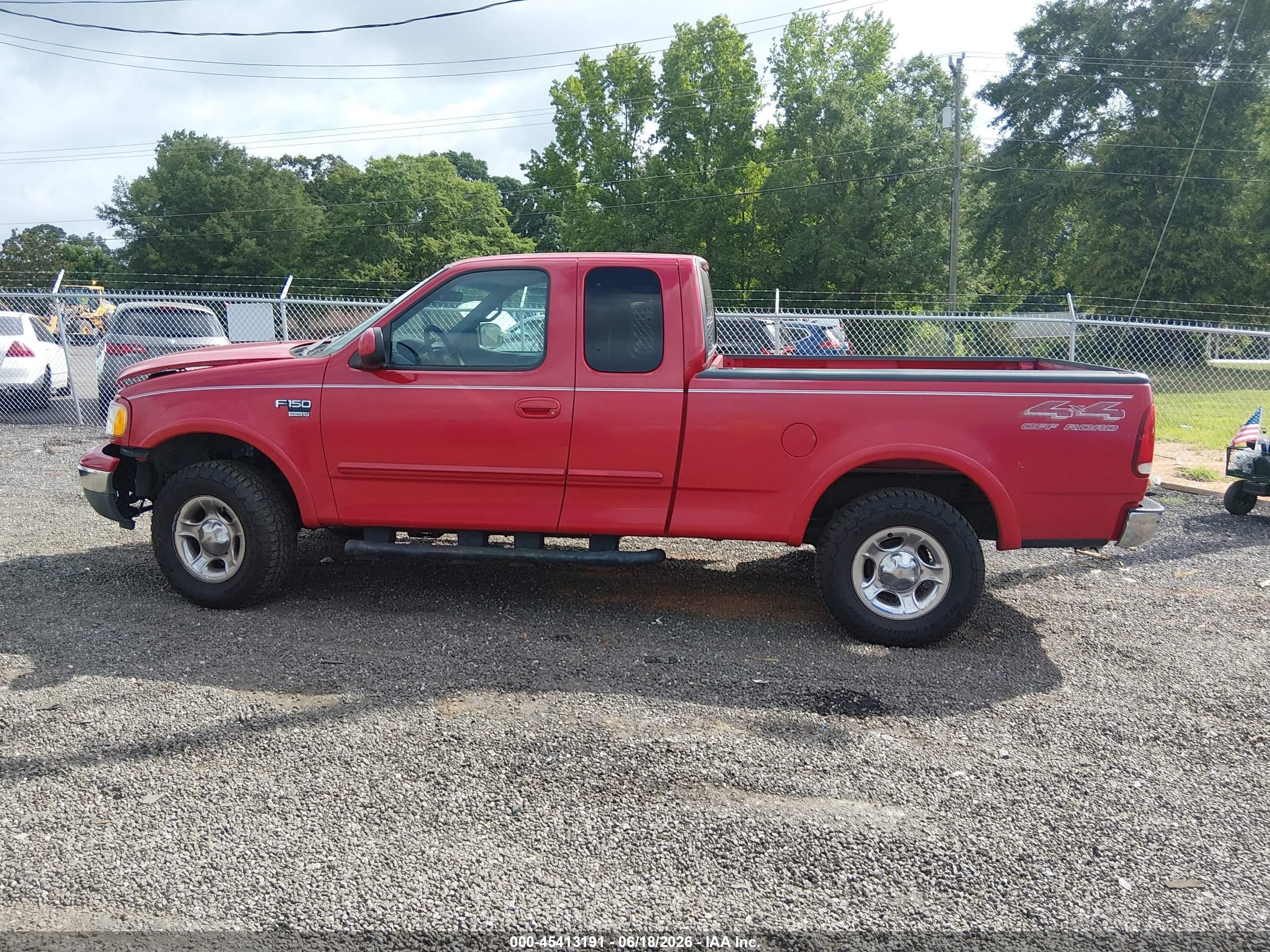 1999 Ford F-150 Lariat/work Series/xl/xlt Red vin: 1FTRX18W0XKA57038