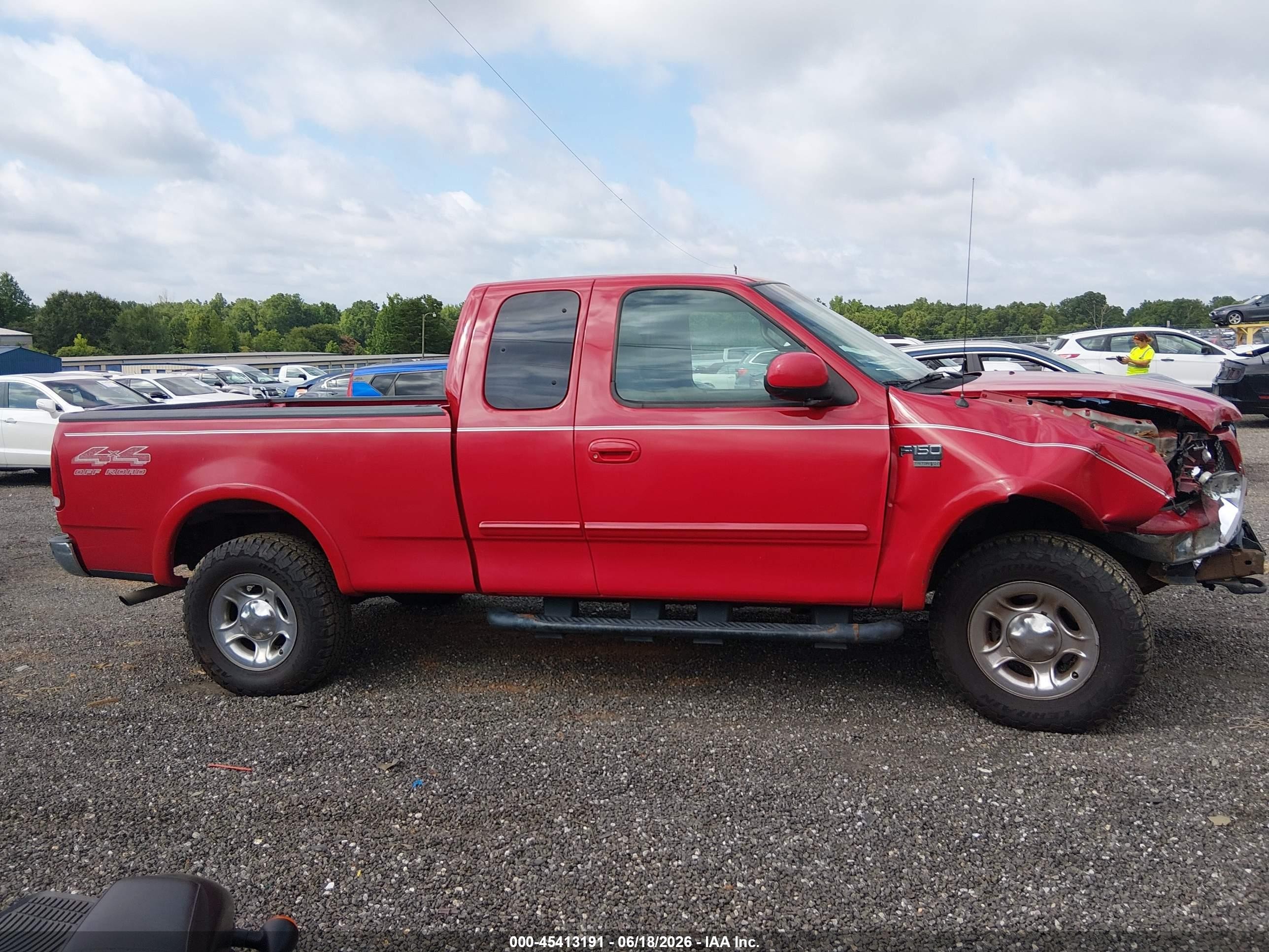 1999 Ford F-150 Lariat/work Series/xl/xlt Red vin: 1FTRX18W0XKA57038