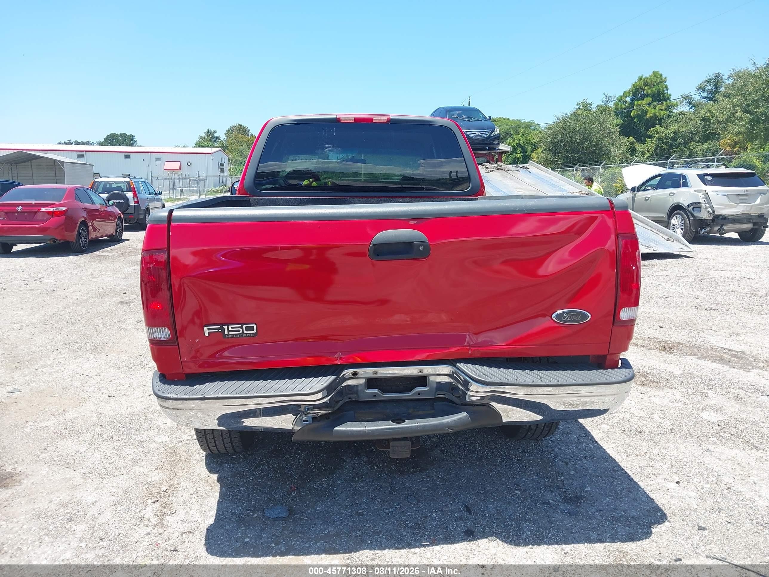 1999 Ford F-150 Lariat/work Series/xl/xlt Red vin: 1FTRX18W1XNA78575