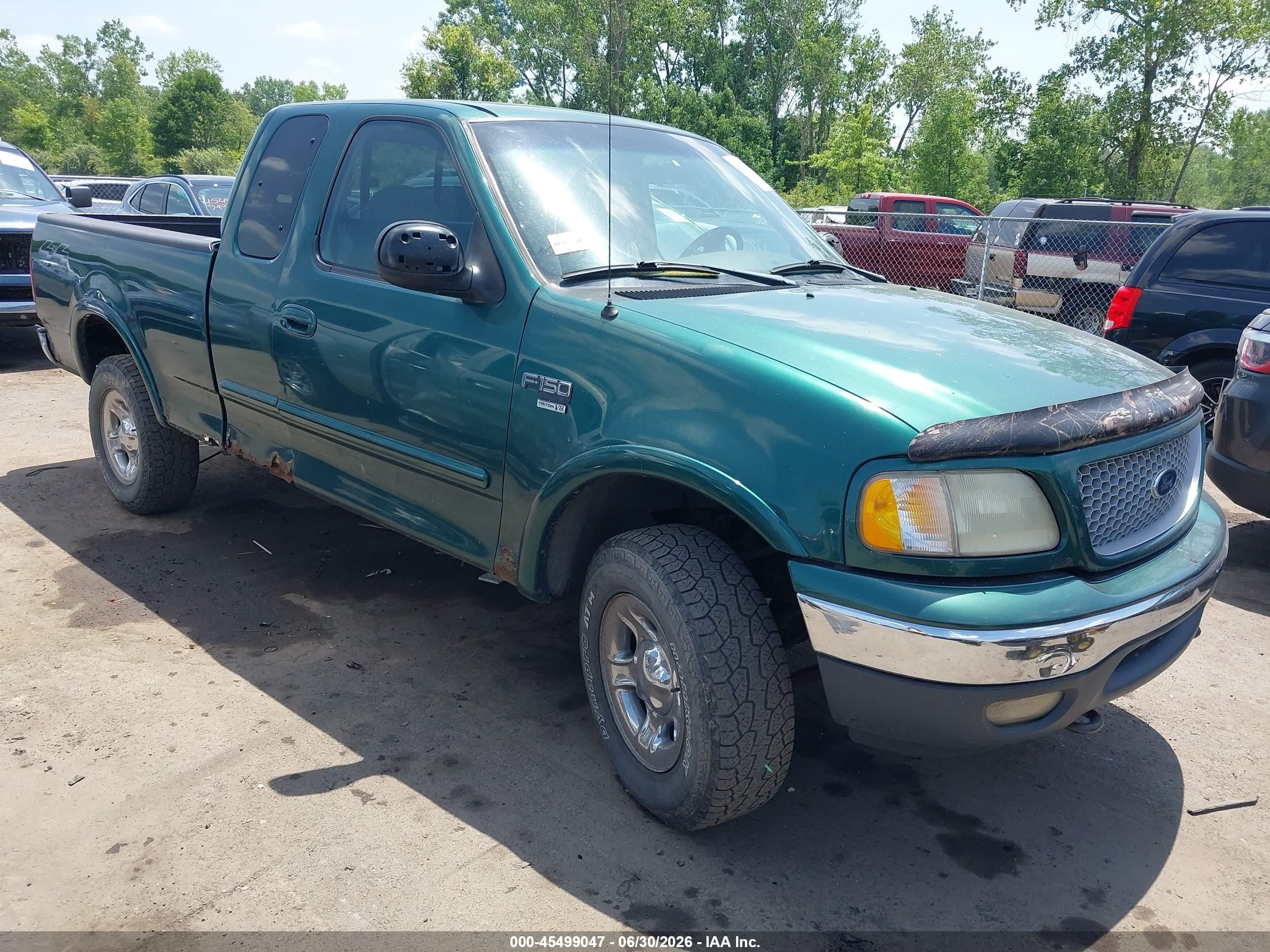 1999 Ford F-150 Lariat/work Series/xl/xlt Зеленый vin: 1FTRX18W3XNA06907