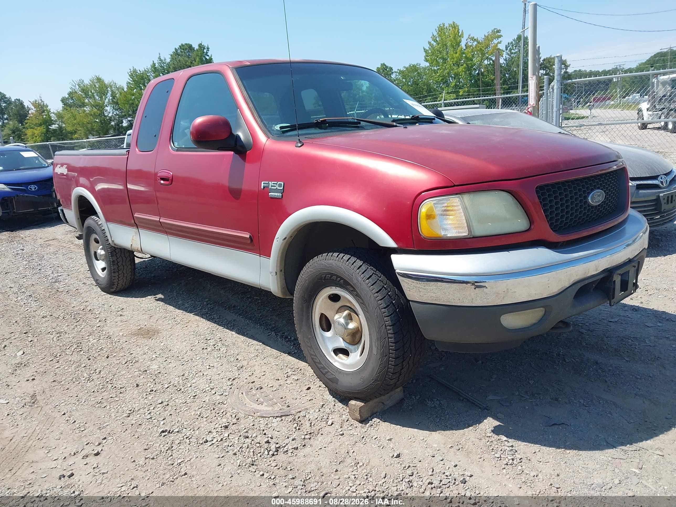 2002 Ford F-150 Lariat/xl/xlt Красный vin: 1FTRX18W42NA84136