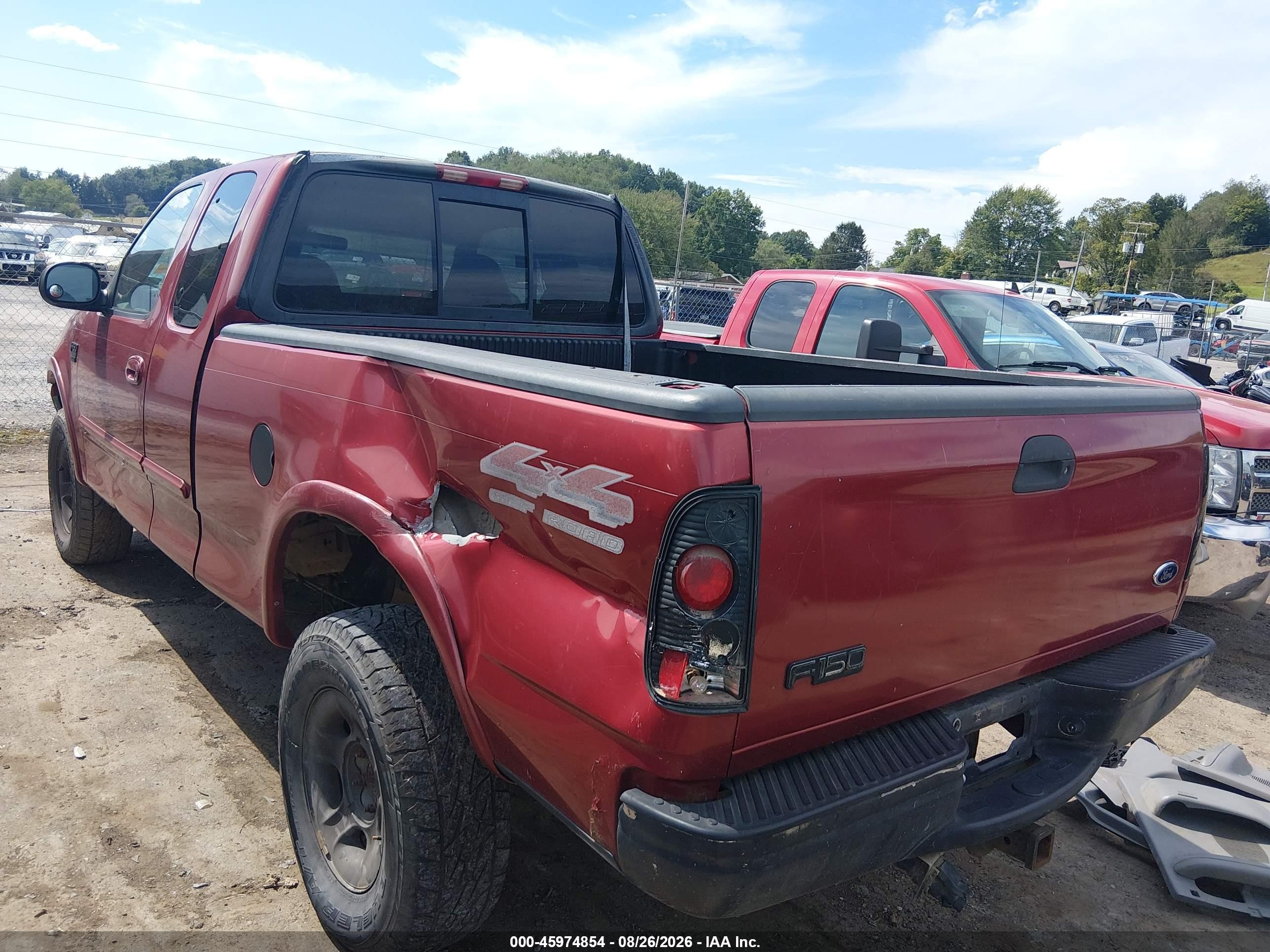 1999 Ford F-150 Lariat/work Series/xl/xlt Red vin: 1FTRX18W4XNB75396