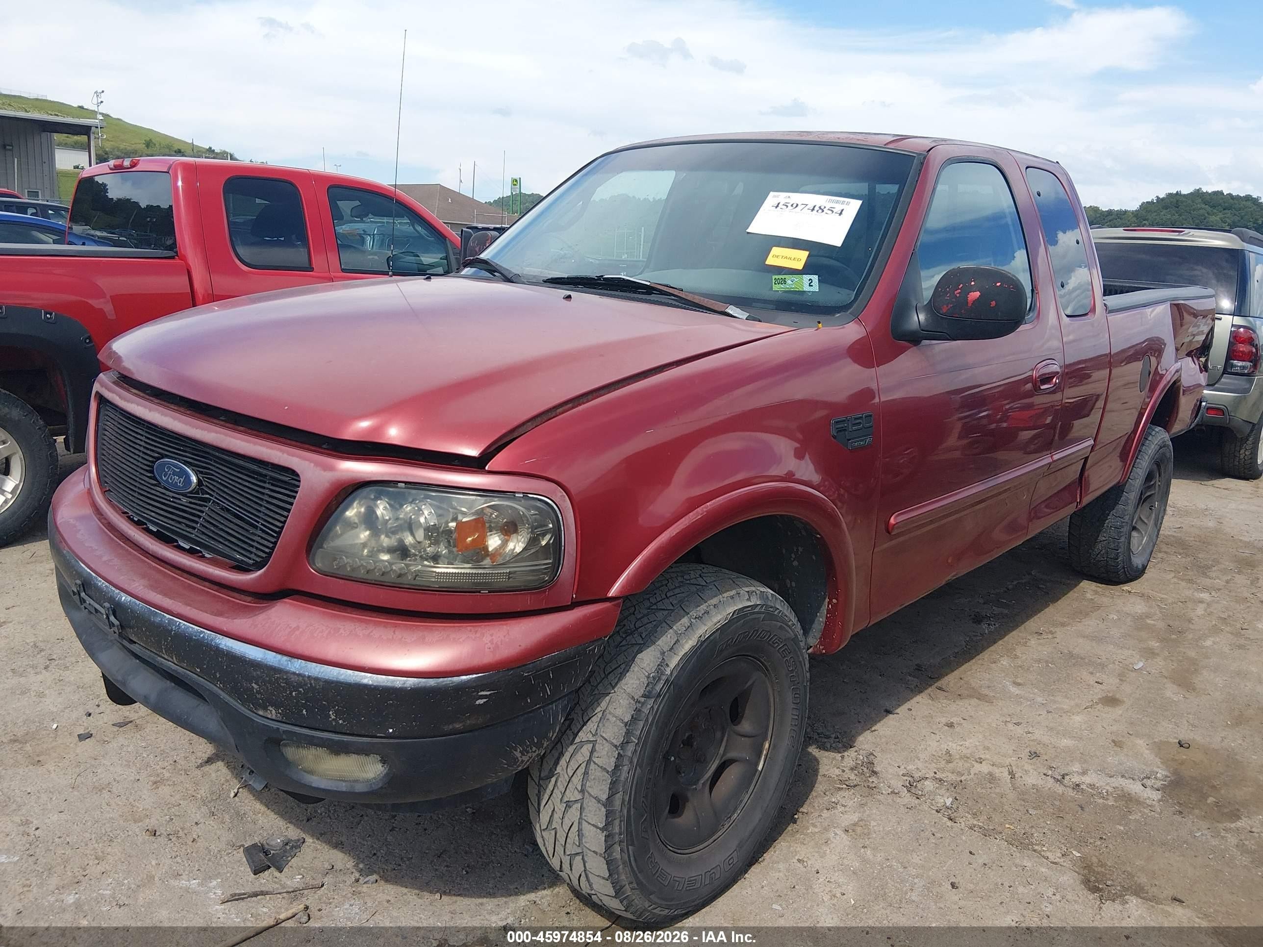 1999 Ford F-150 Lariat/work Series/xl/xlt Red vin: 1FTRX18W4XNB75396