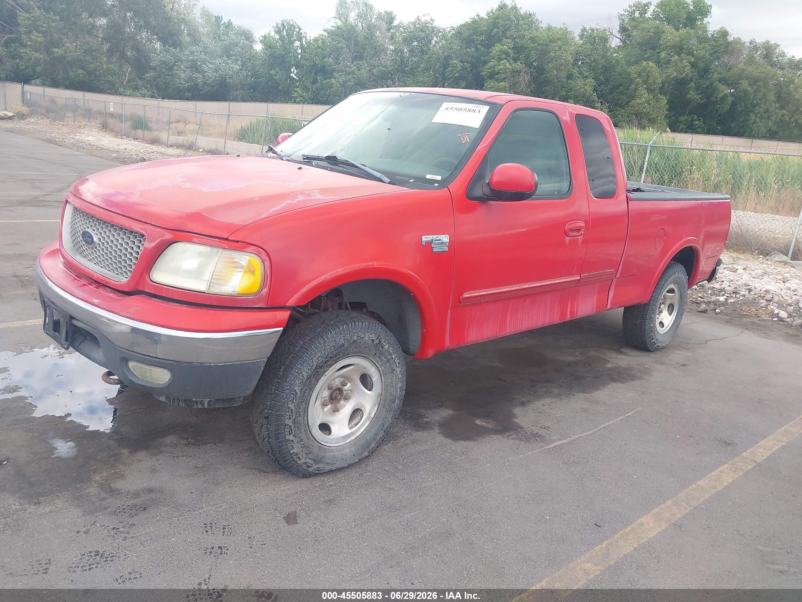 1999 Ford F-150 Lariat/work Series/xl/xlt Red vin: 1FTRX18W5XKA07249