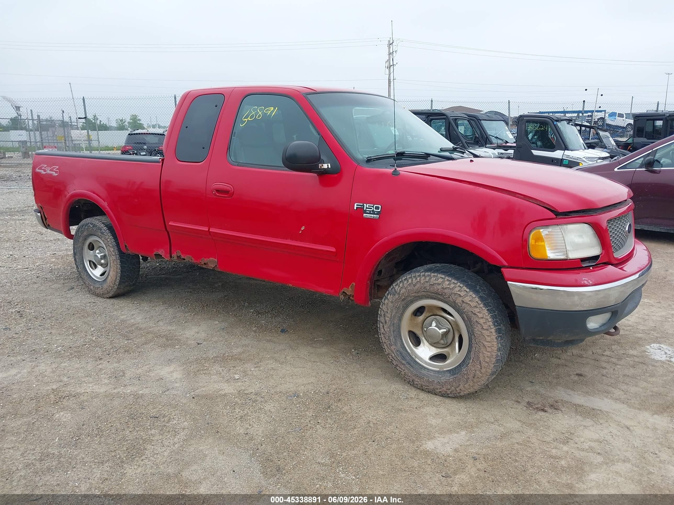 2000 Ford F-150 Lariat/work Series/xl/xlt Red vin: 1FTRX18W5YNA16906
