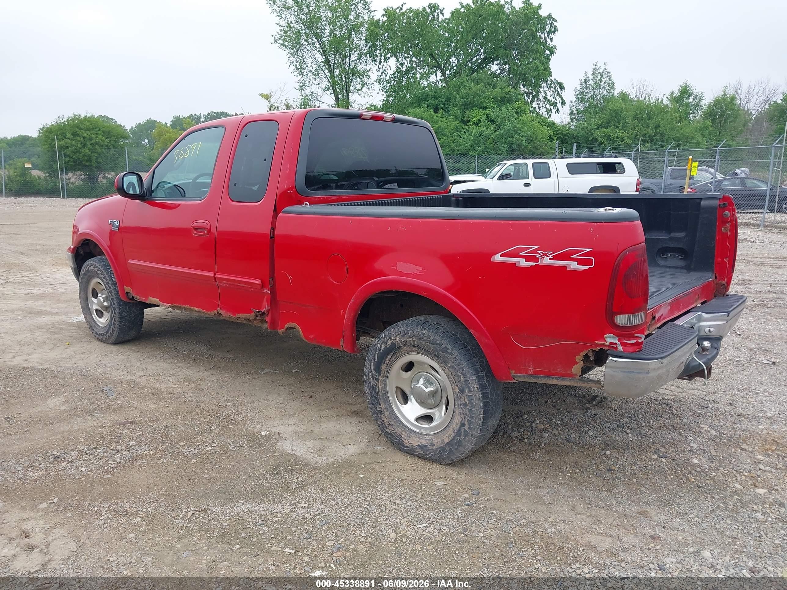 2000 Ford F-150 Lariat/work Series/xl/xlt Red vin: 1FTRX18W5YNA16906