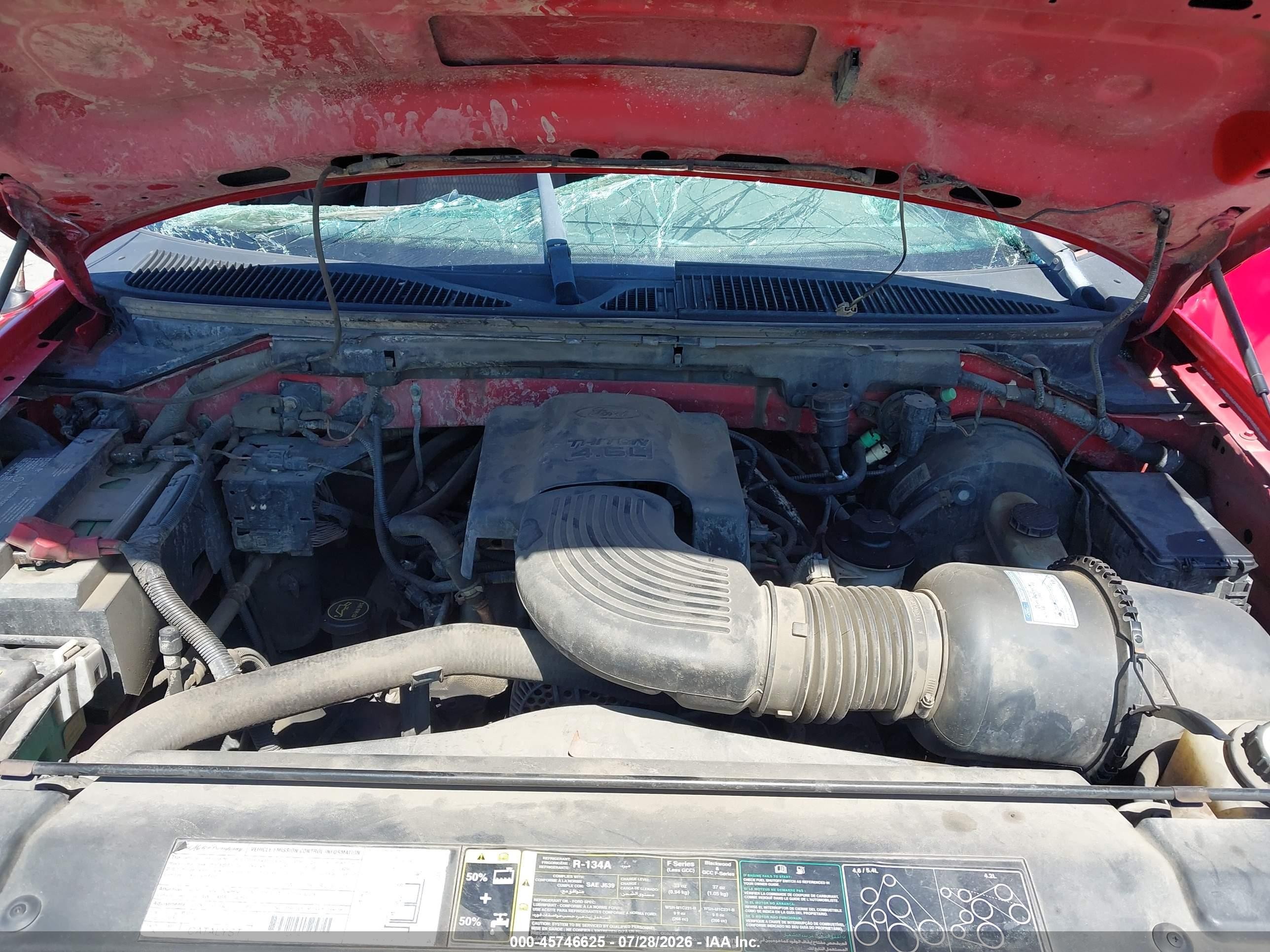 2003 Ford F-150 Lariat/xl/xlt Red vin: 1FTRX18W63NA88724