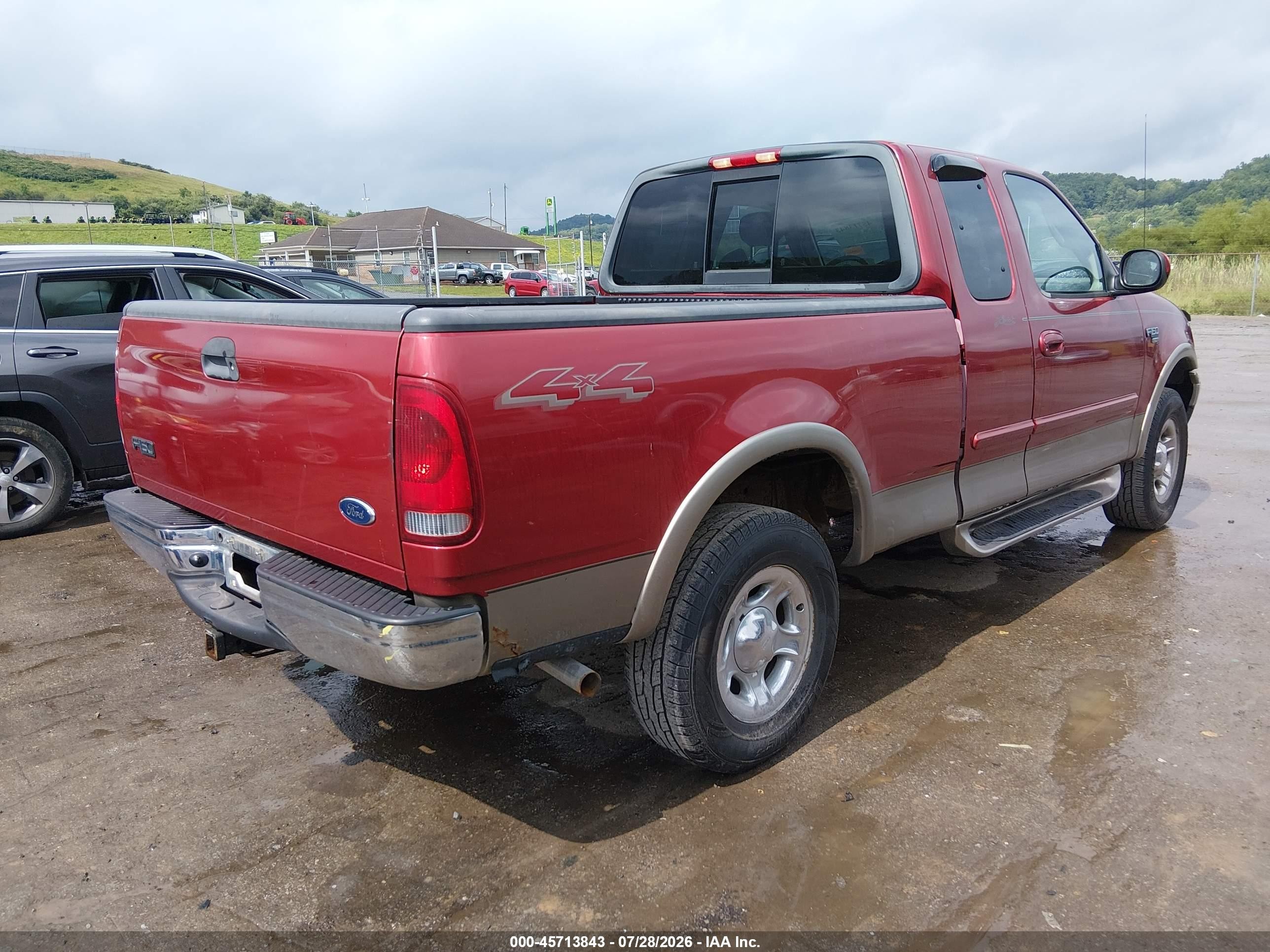 2002 Ford F-150 Lariat/xl/xlt Red vin: 1FTRX18W72NA62759