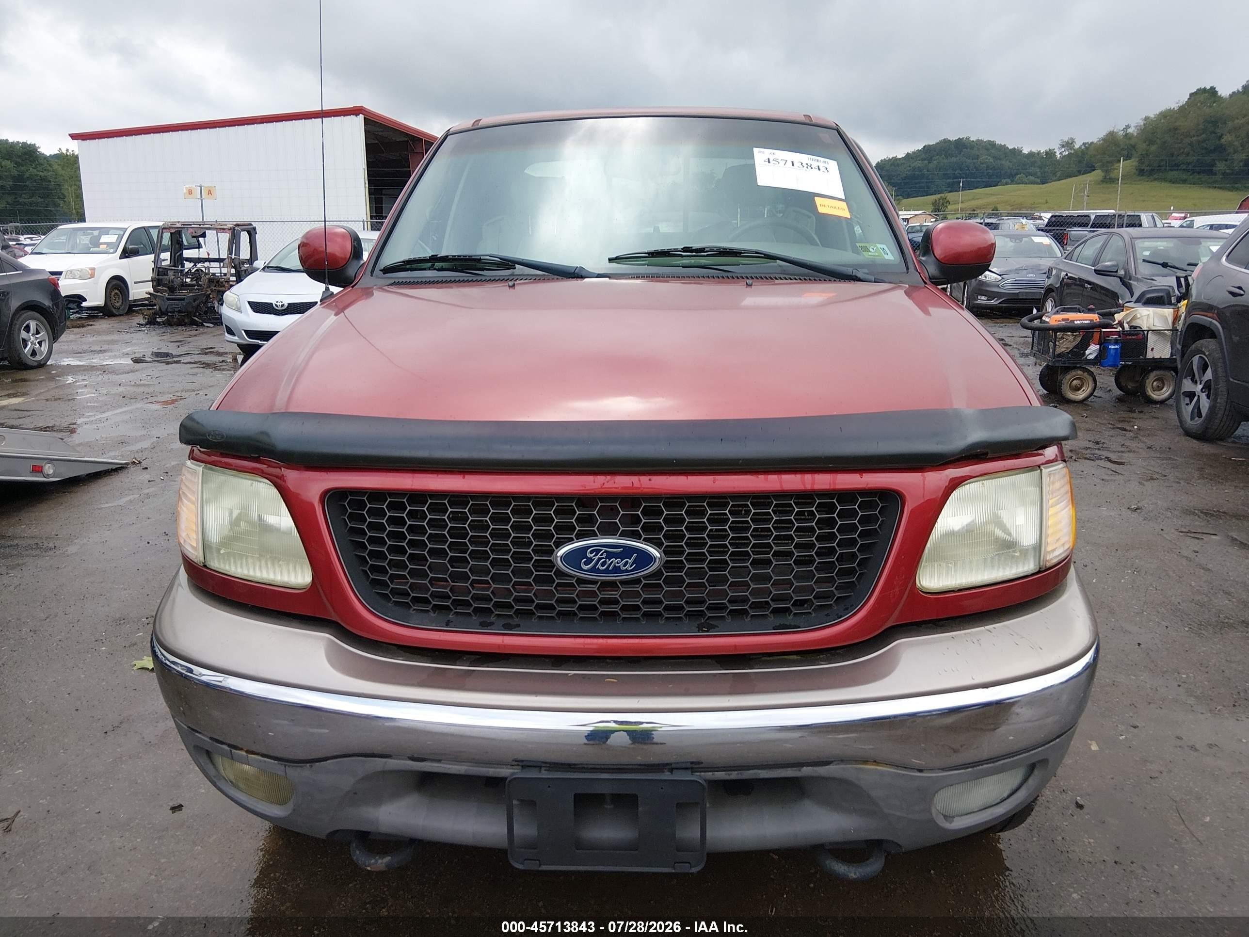 2002 Ford F-150 Lariat/xl/xlt Red vin: 1FTRX18W72NA62759