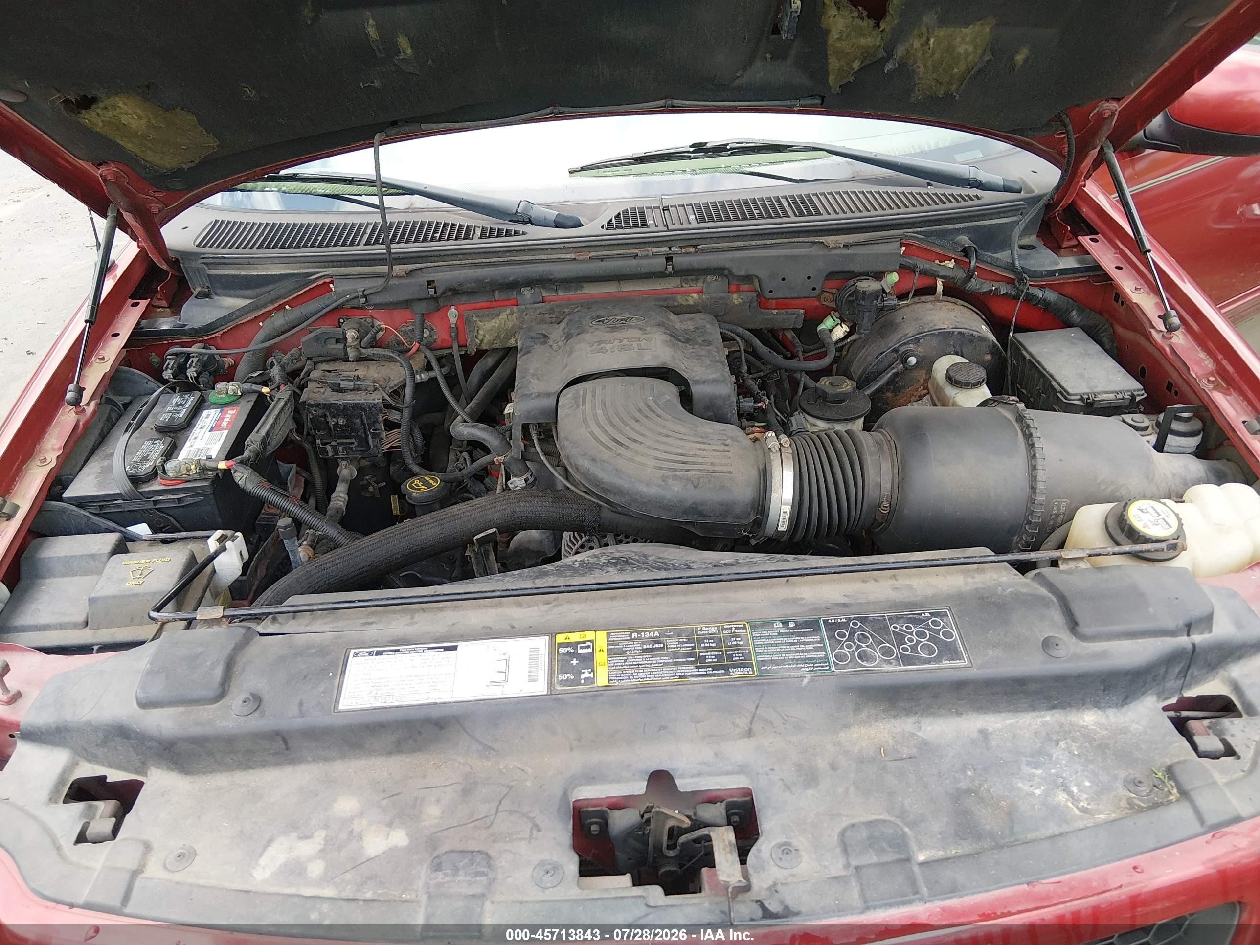 2002 Ford F-150 Lariat/xl/xlt Red vin: 1FTRX18W72NA62759