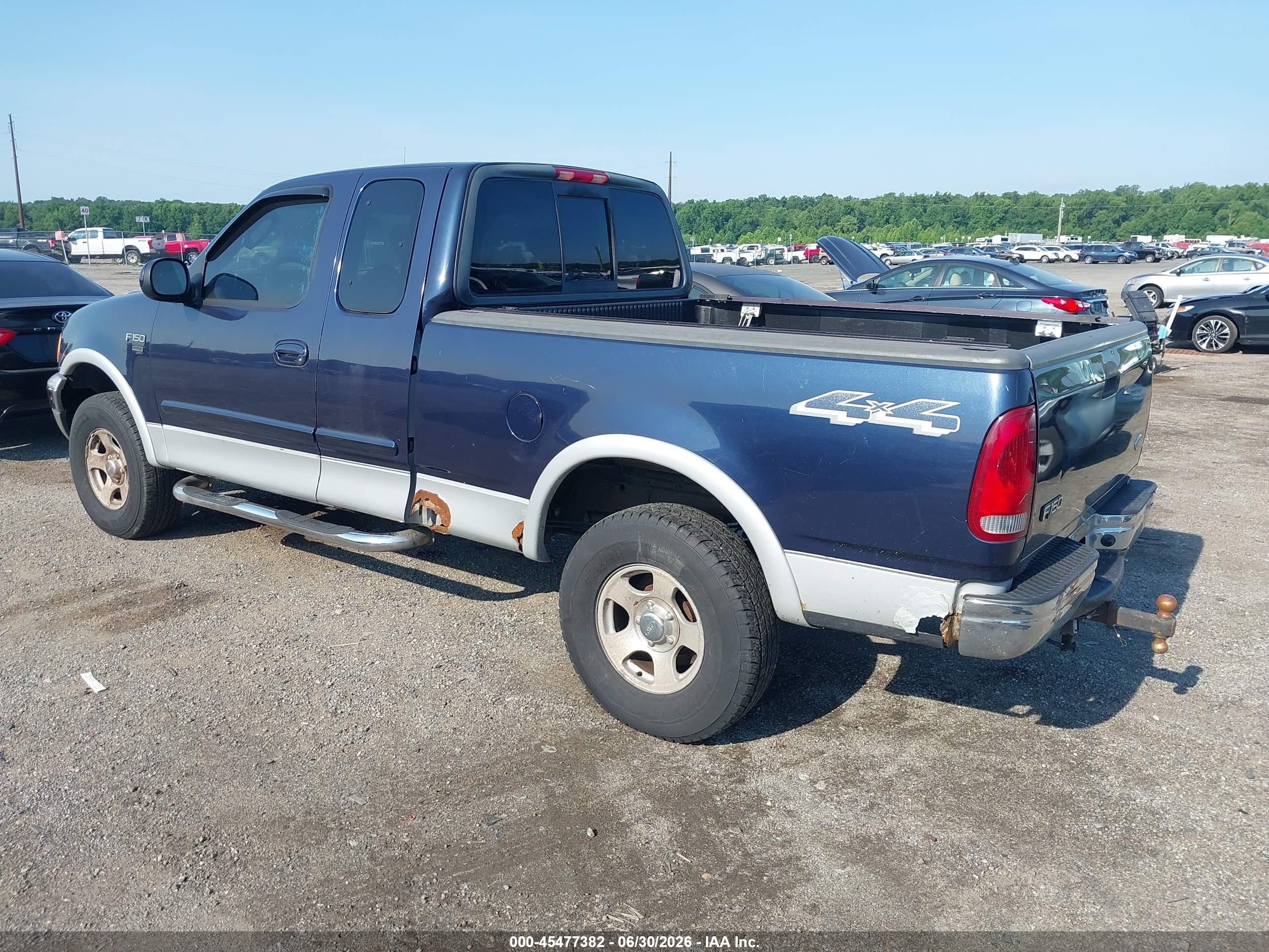 2002 Ford F-150 Lariat/xl/xlt Blue vin: 1FTRX18W72NB87826