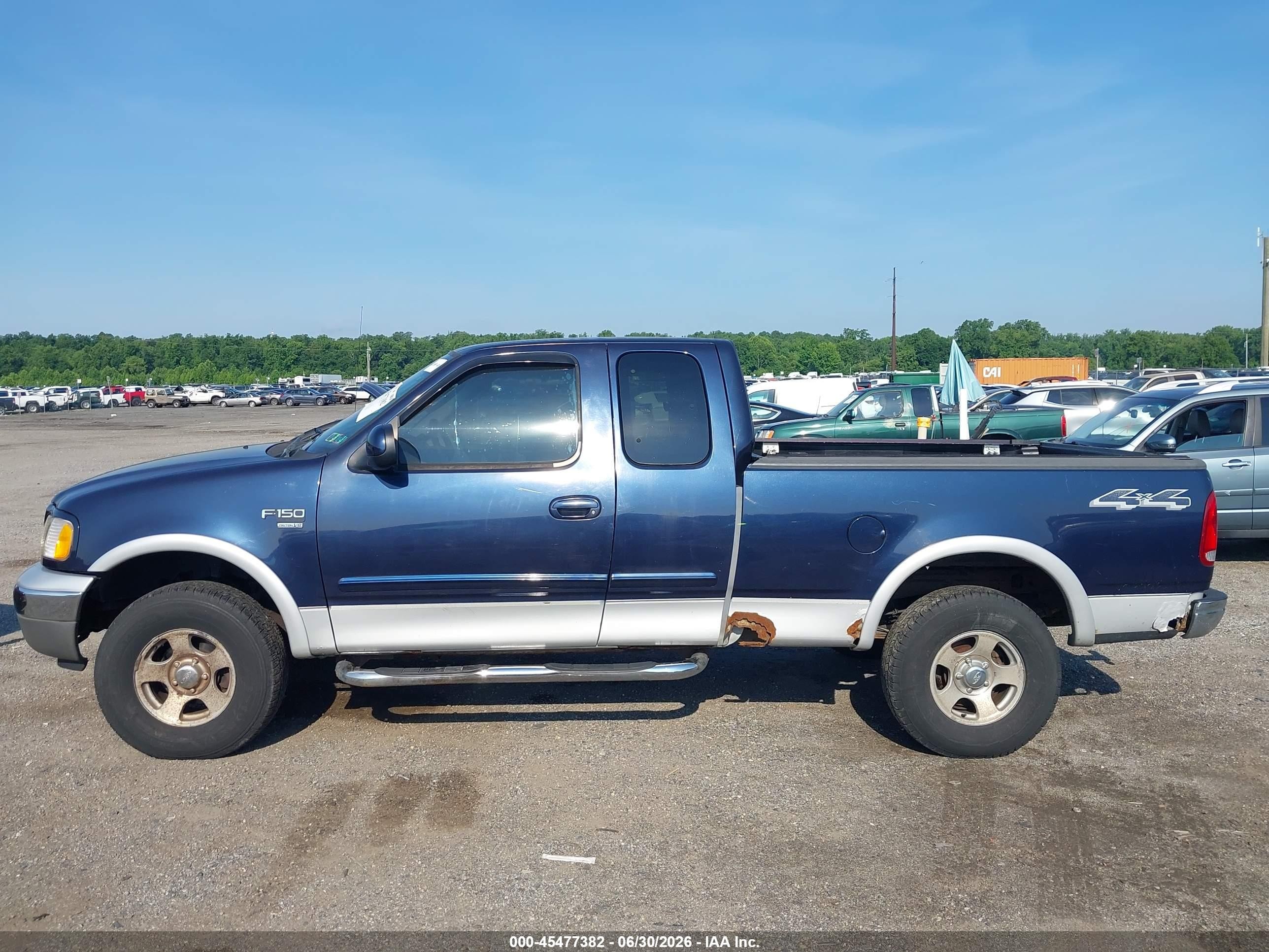 2002 Ford F-150 Lariat/xl/xlt Blue vin: 1FTRX18W72NB87826