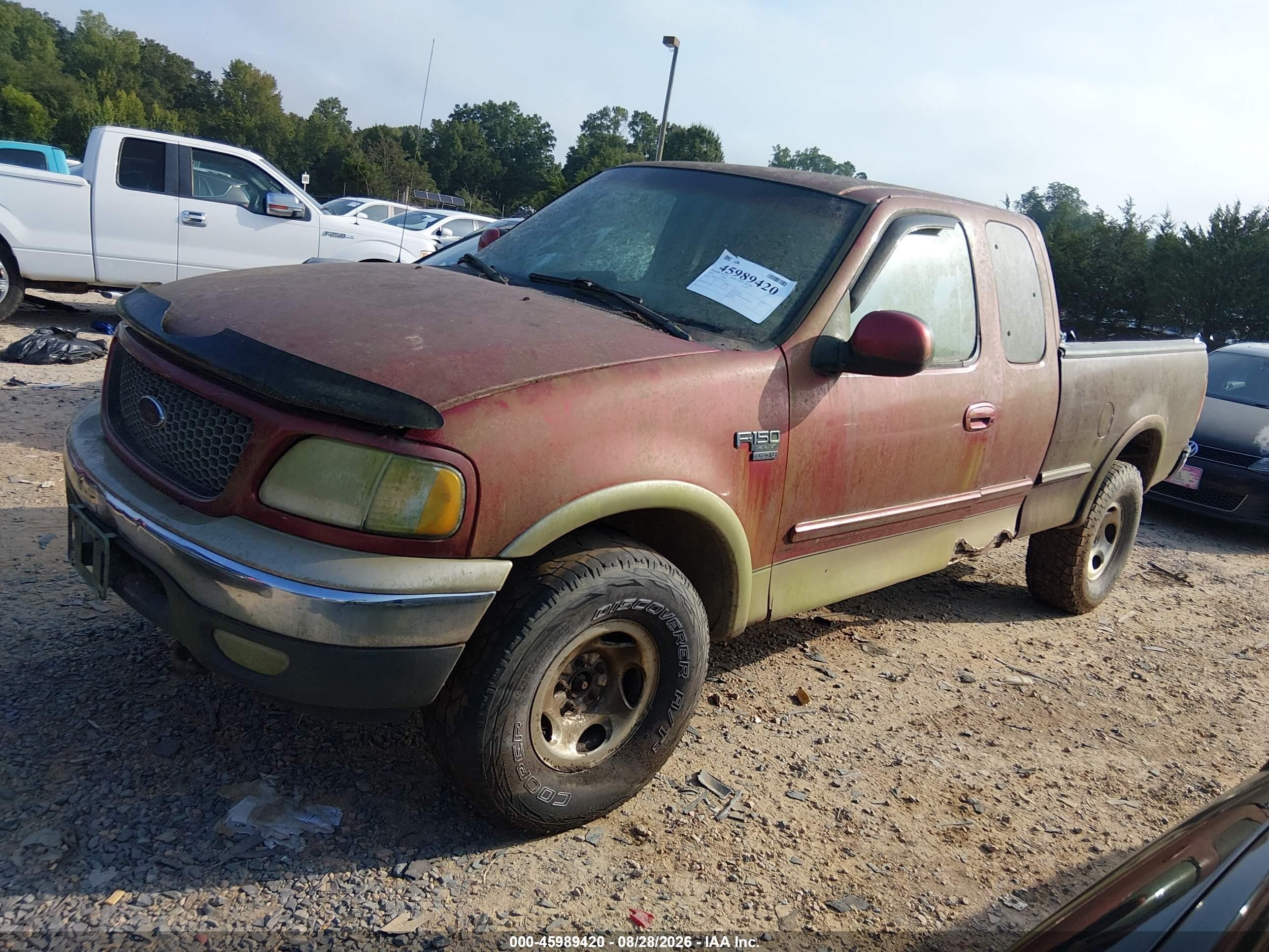2000 Ford F-150 Lariat/work Series/xl/xlt Red vin: 1FTRX18W8YNA60527