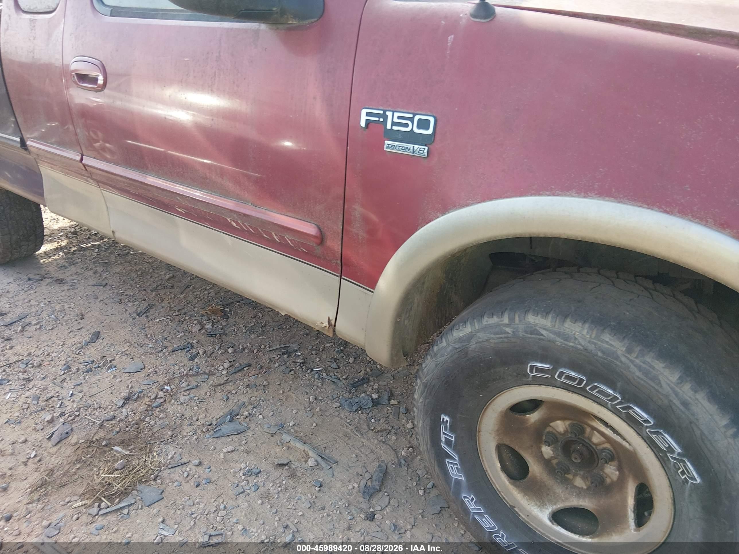 2000 Ford F-150 Lariat/work Series/xl/xlt Red vin: 1FTRX18W8YNA60527