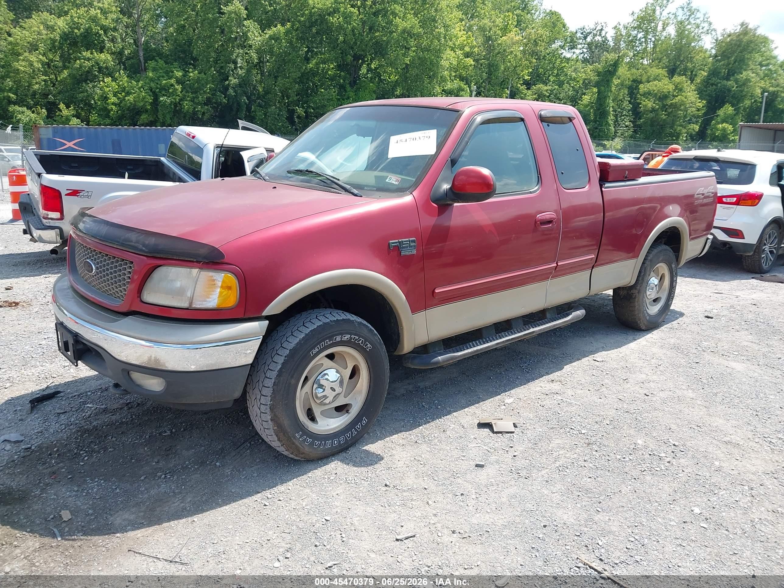 2000 Ford F-150 Lariat/work Series/xl/xlt Red vin: 1FTRX18W9YNB57445