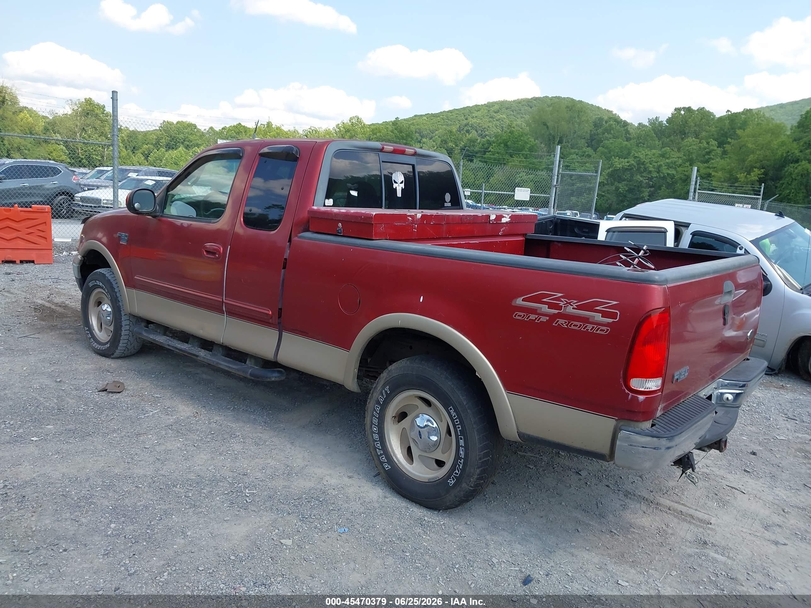 2000 Ford F-150 Lariat/work Series/xl/xlt Red vin: 1FTRX18W9YNB57445