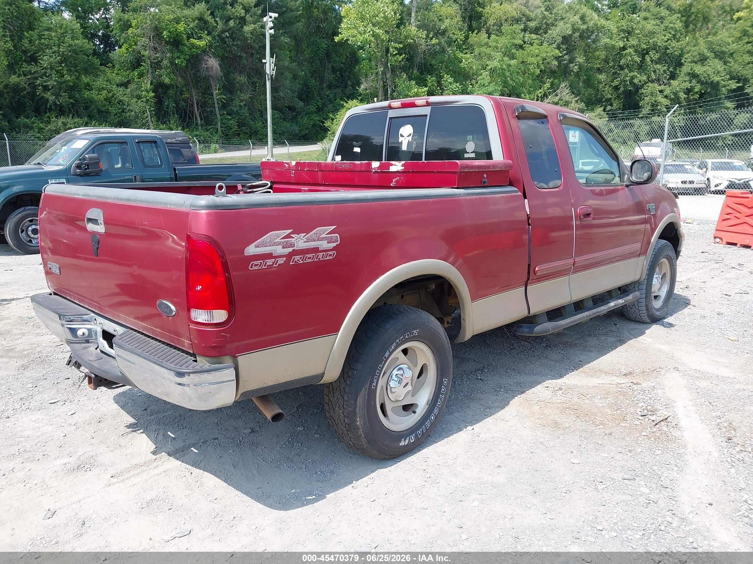 2000 Ford F-150 Lariat/work Series/xl/xlt Red vin: 1FTRX18W9YNB57445