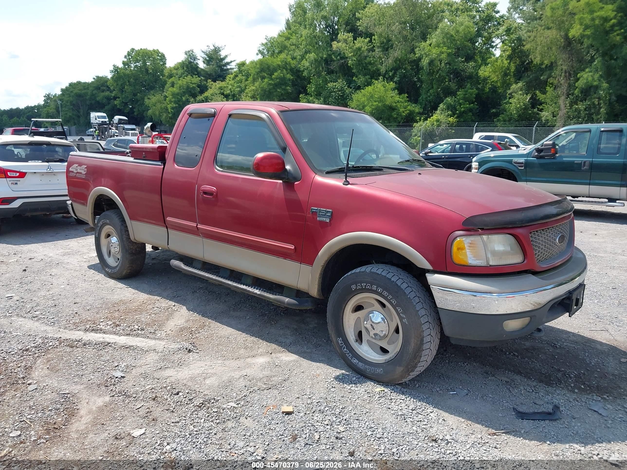 2000 Ford F-150 Lariat/work Series/xl/xlt Red vin: 1FTRX18W9YNB57445