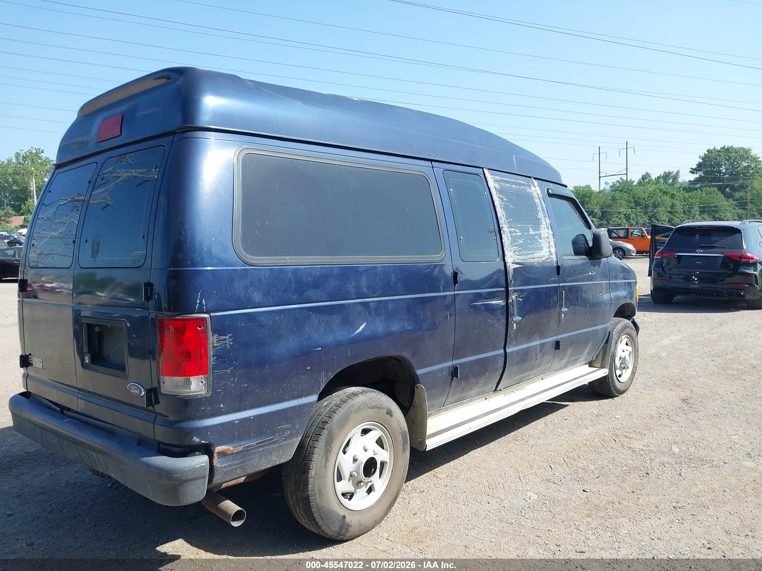 2003 Ford E-350 Super Duty Commercial/recreational Blue vin: 1FTSE34L03HB64368