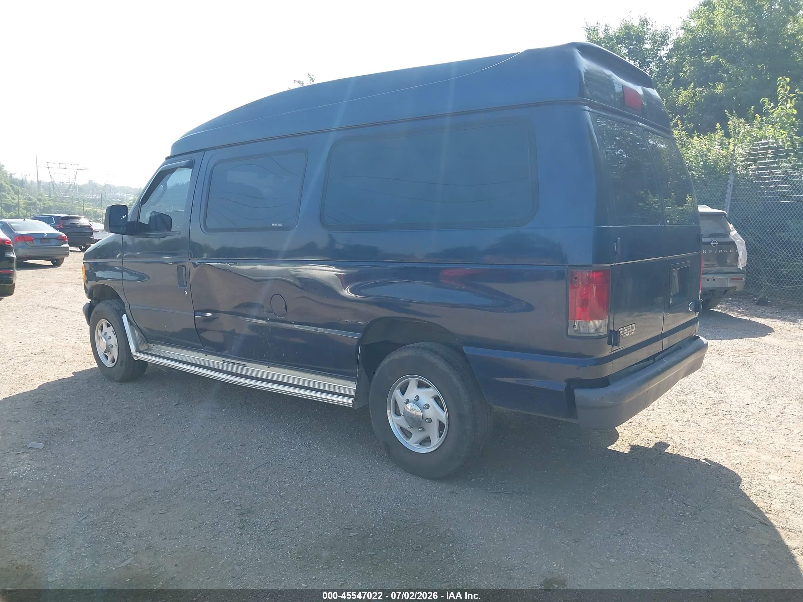2003 Ford E-350 Super Duty Commercial/recreational Blue vin: 1FTSE34L03HB64368