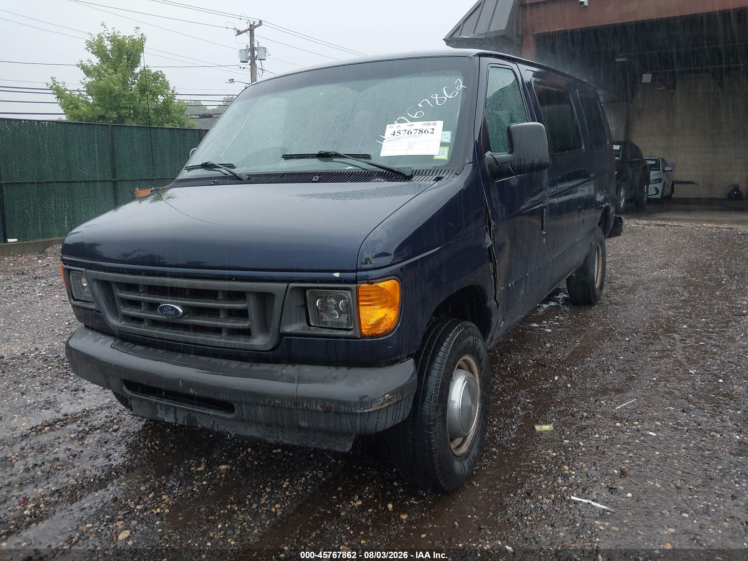 2003 Ford E-350 Super Duty Commercial/recreational Blue vin: 1FTSE34L03HC06201