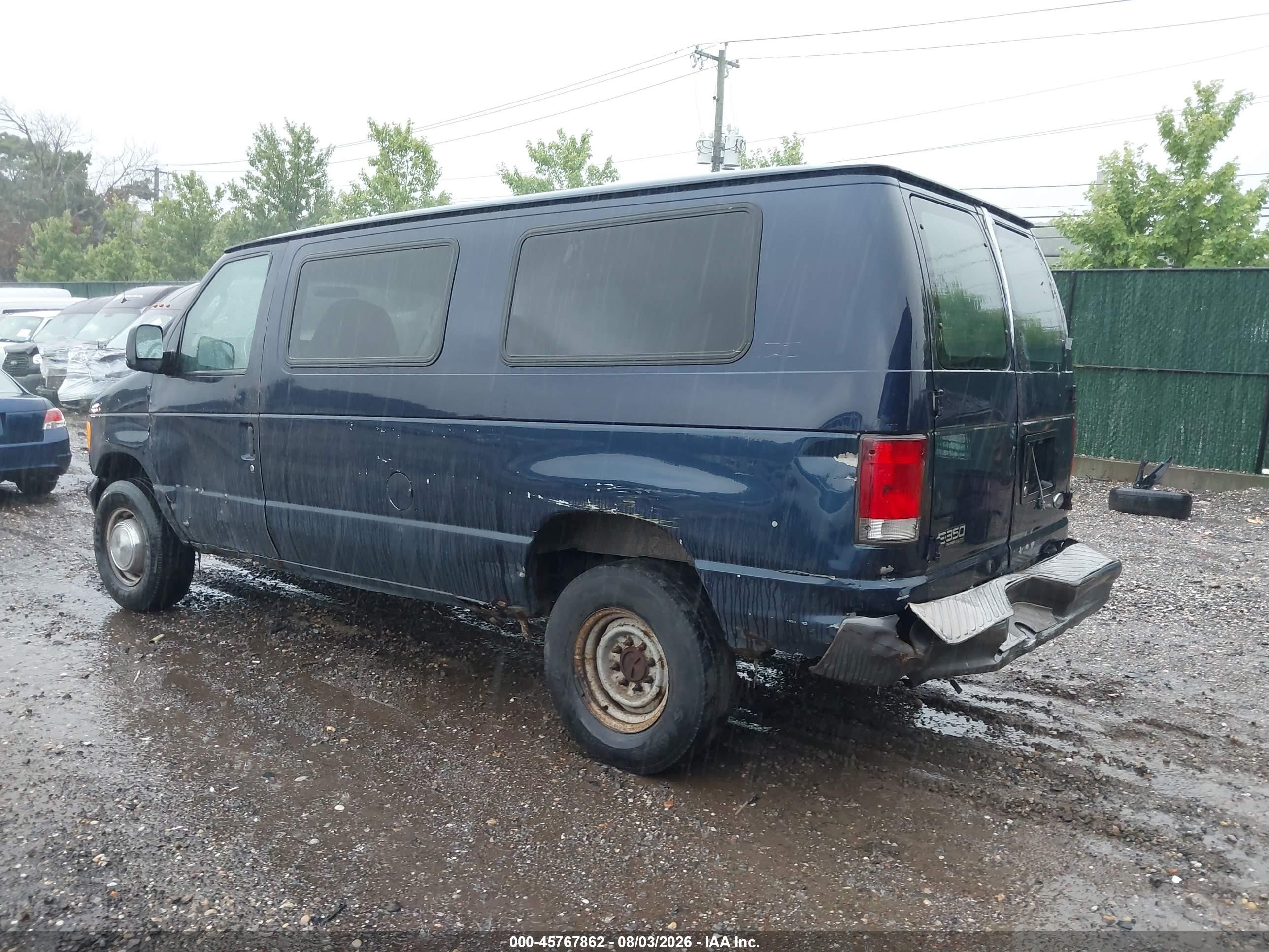 2003 Ford E-350 Super Duty Commercial/recreational Blue vin: 1FTSE34L03HC06201