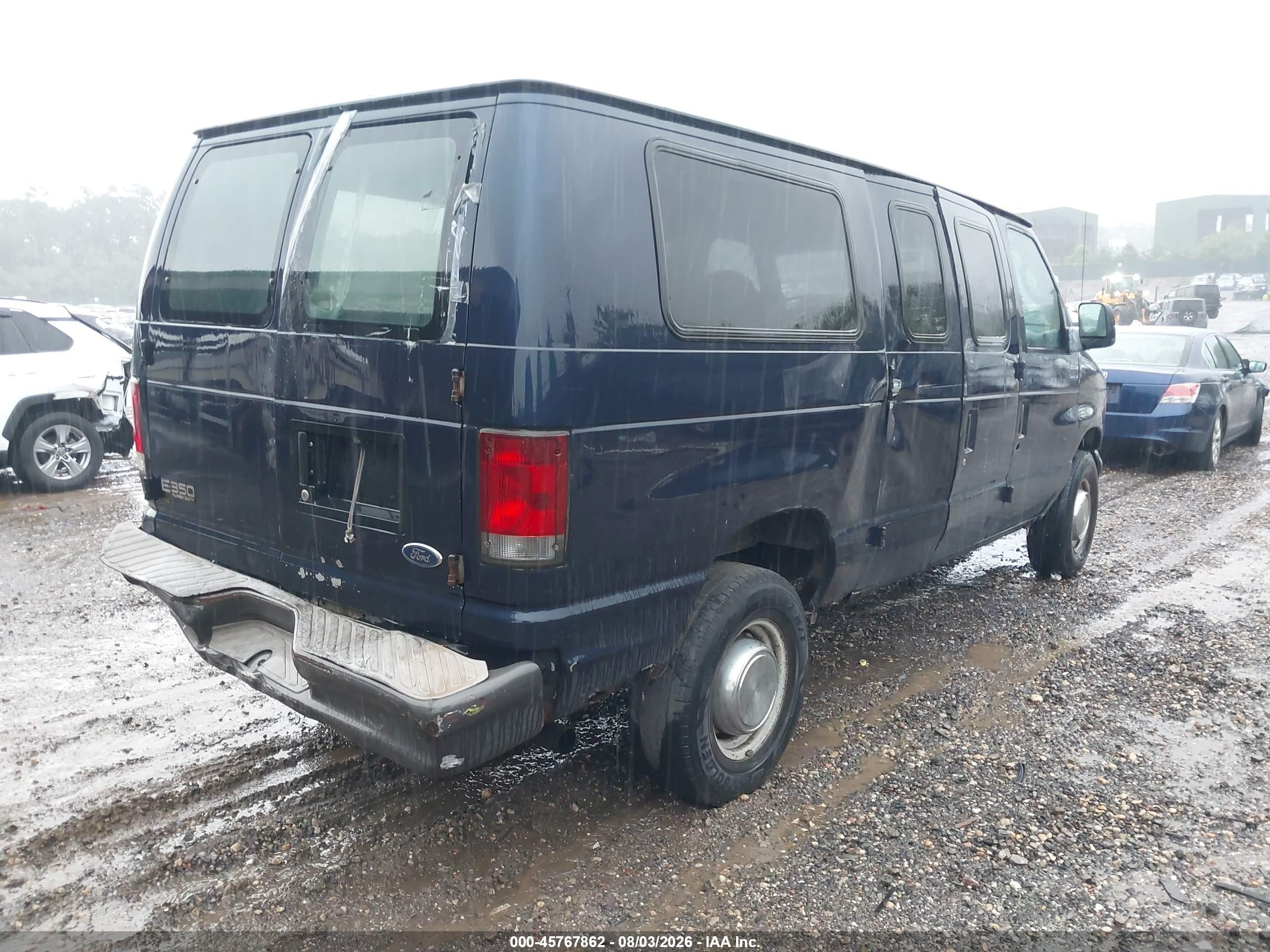 2003 Ford E-350 Super Duty Commercial/recreational Blue vin: 1FTSE34L03HC06201