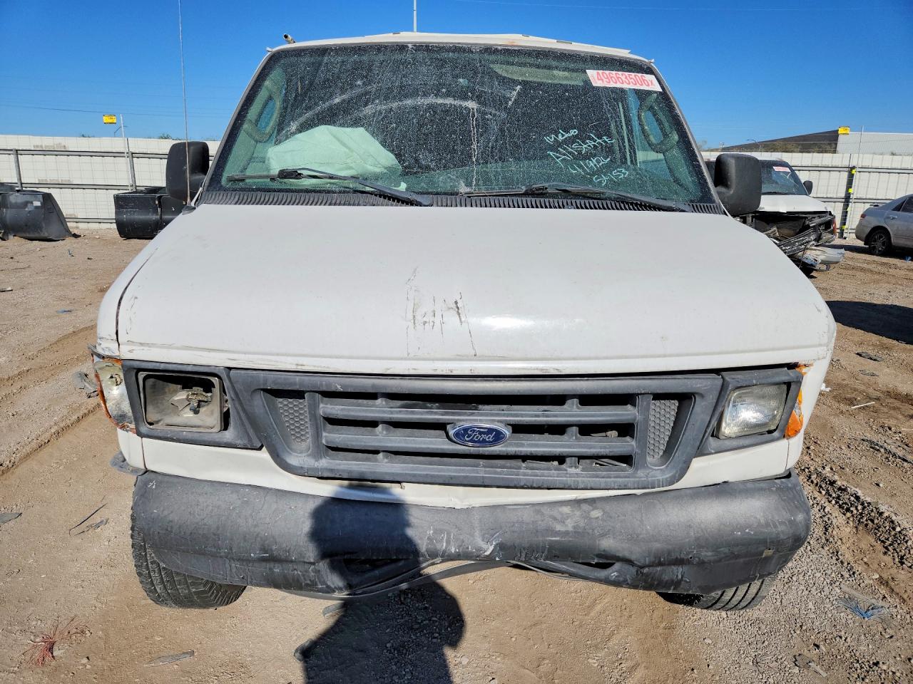 2004 Ford Econoline E350 Super Duty Van Белый vin: 1FTSE34L14HA23097