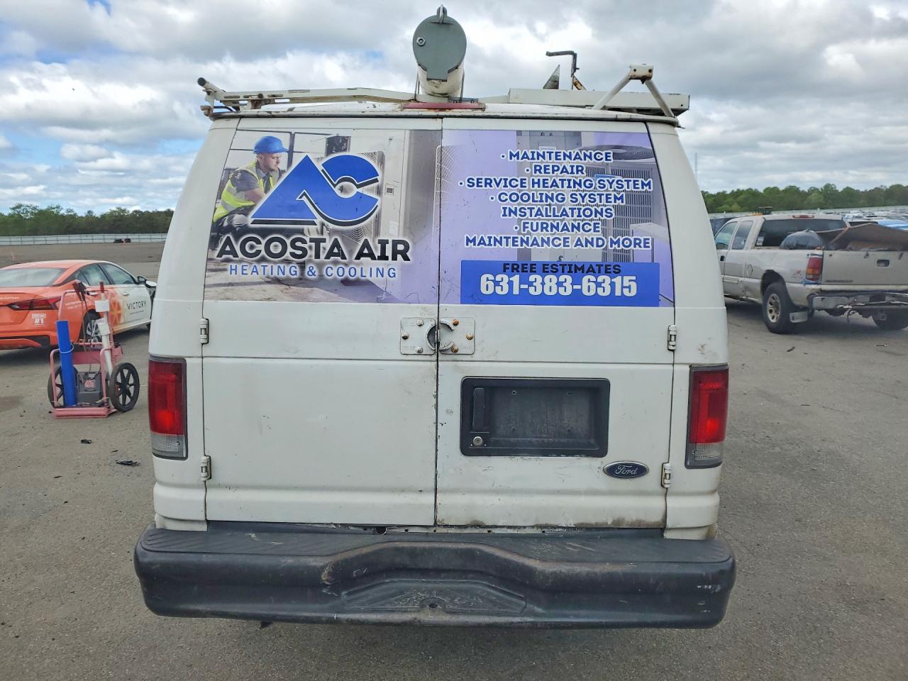 2006 Ford Econoline E350 Super Duty Van White vin: 1FTSE34L96HB35116
