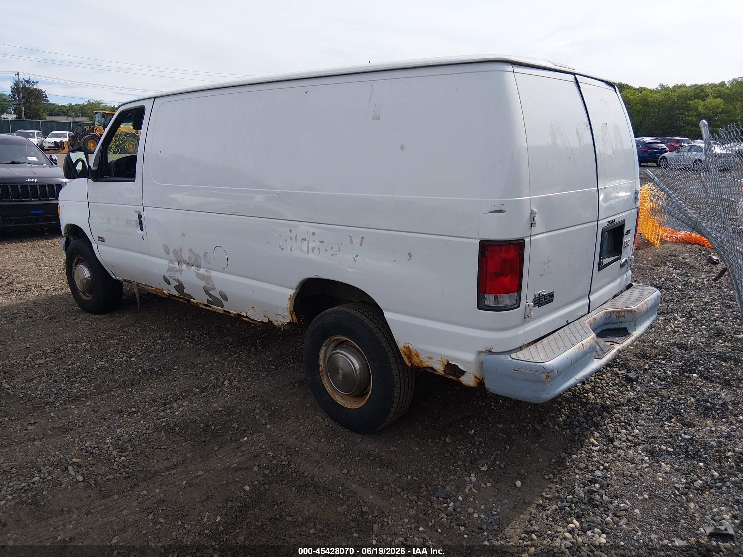 1999 Ford E-350 Super Duty Commercial/recreational White vin: 1FTSE34L9XHC02847