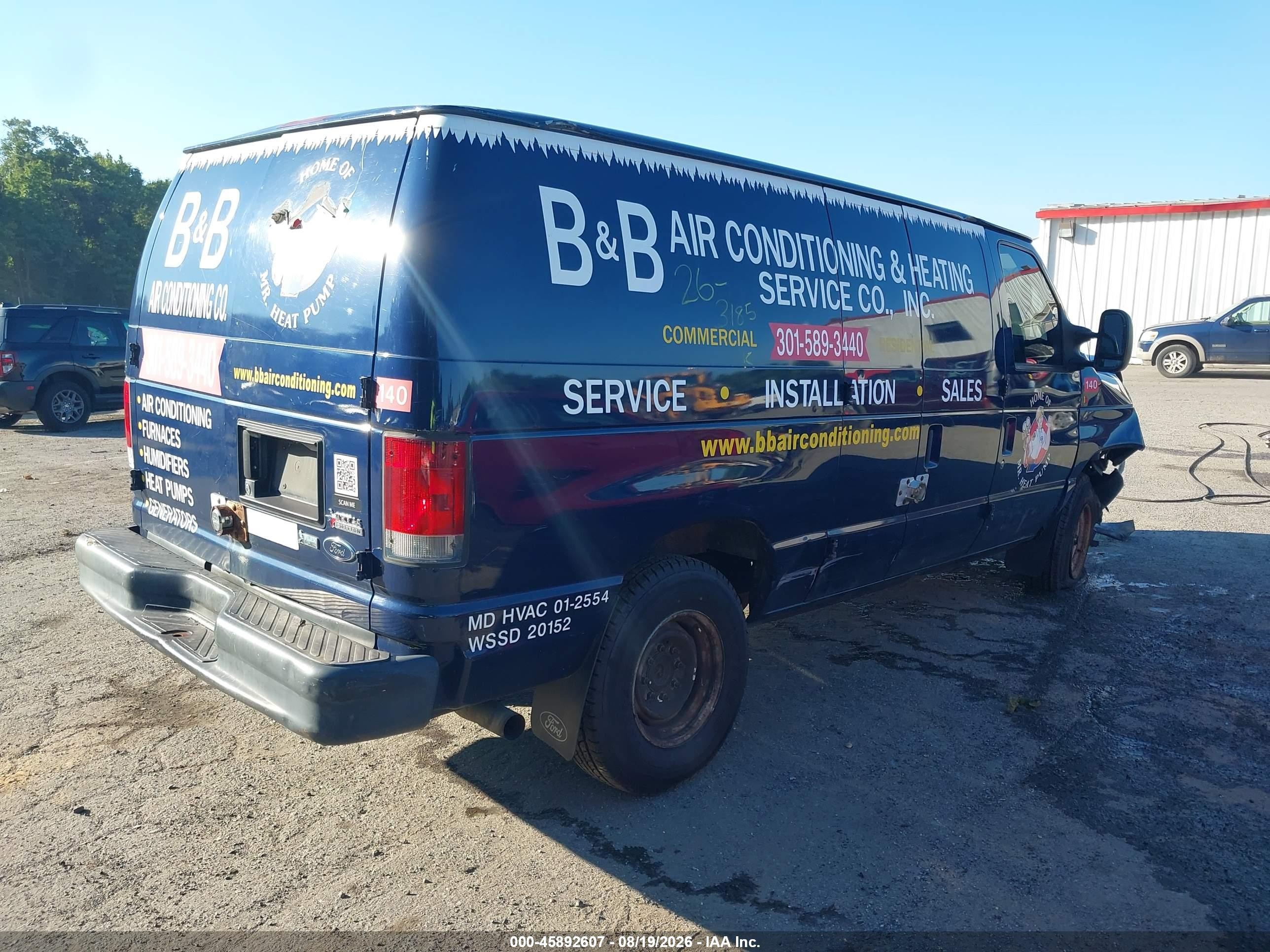 2011 Ford E-350 Super Duty Commercial Blue vin: 1FTSE3EL4BDA17958