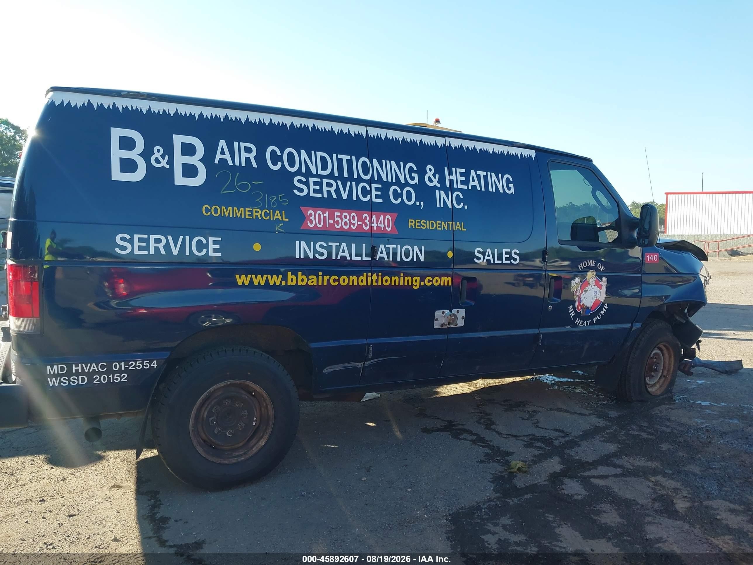 2011 Ford E-350 Super Duty Commercial Blue vin: 1FTSE3EL4BDA17958