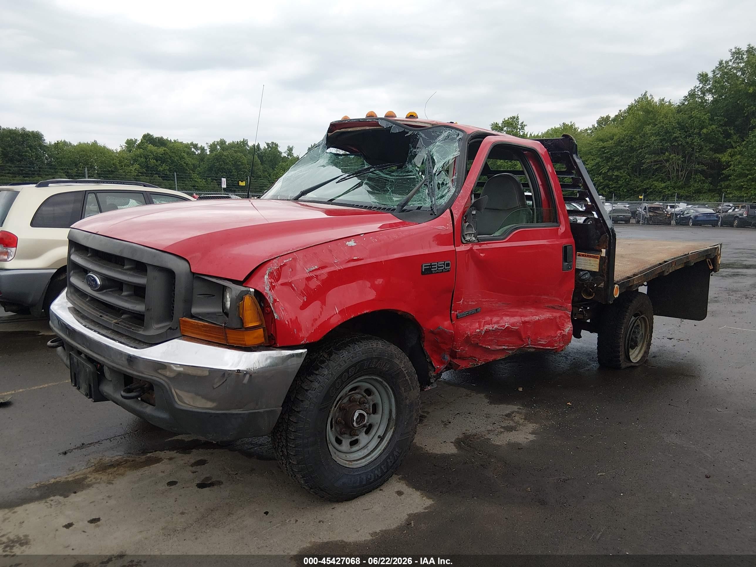 2001 Ford F-350 Xl/xlt Red vin: 1FTSF31F31EC05277