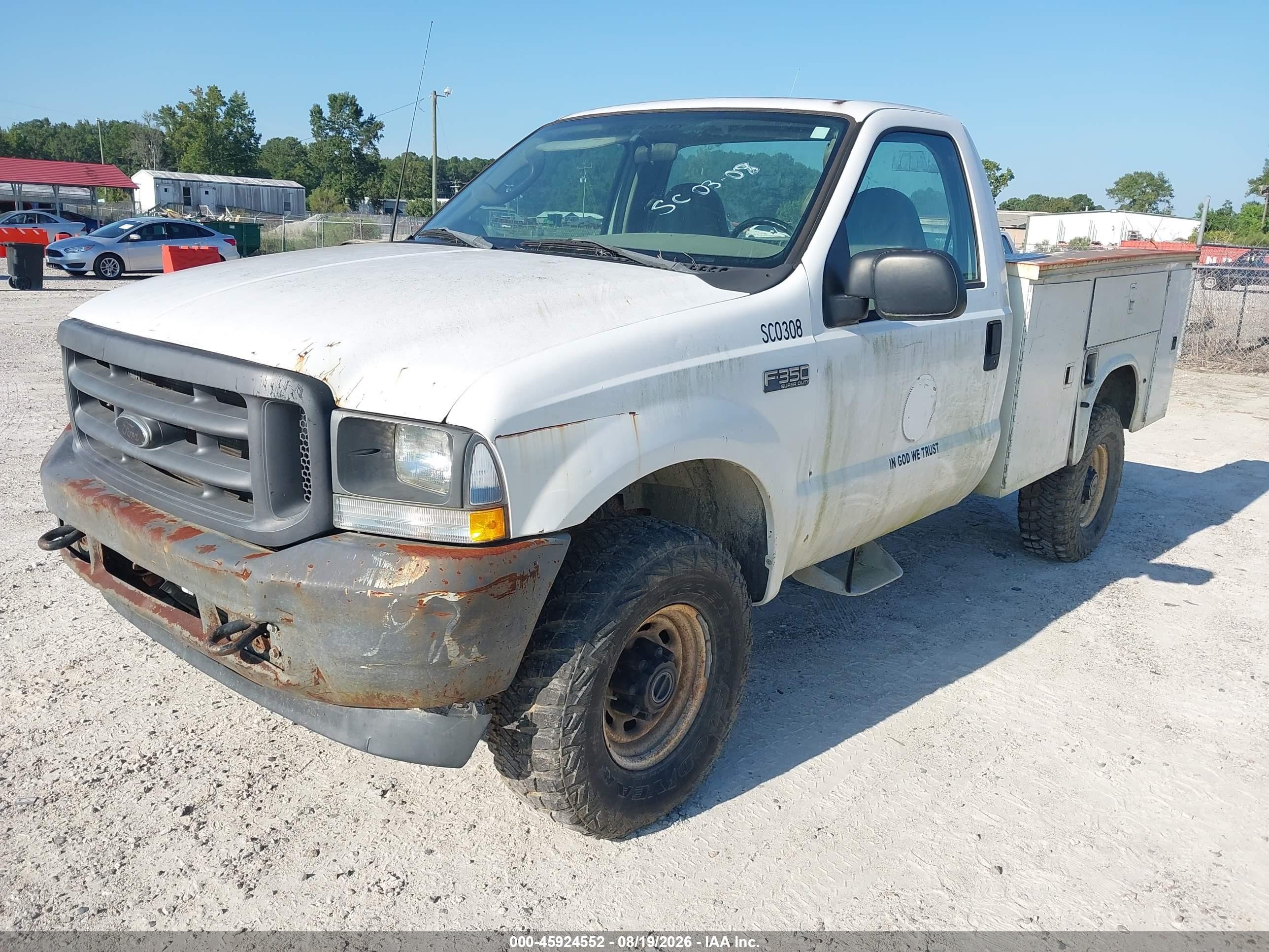 2003 Ford F-350 Xl/xlt White vin: 1FTSF31L73ED58589