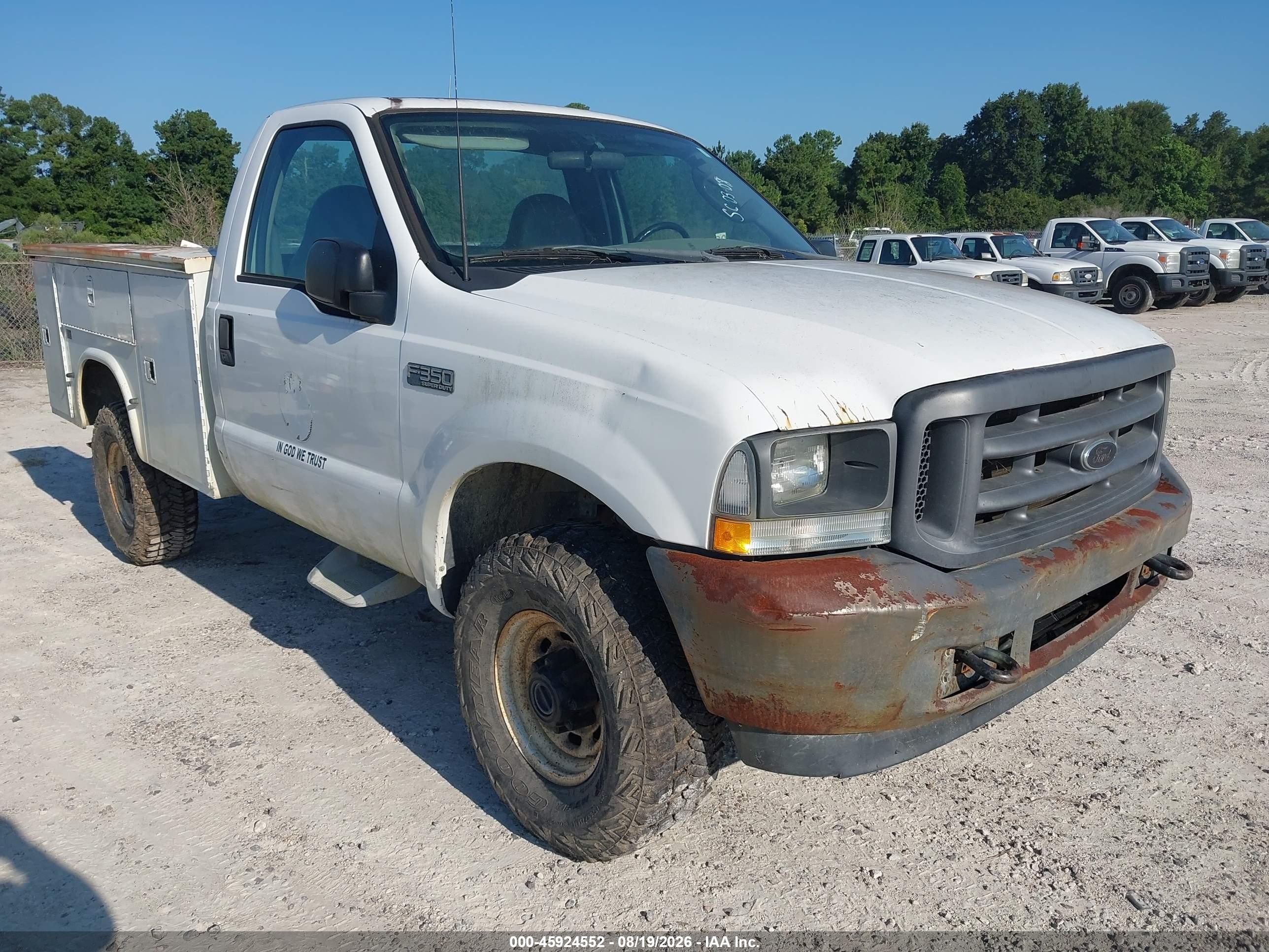 2003 Ford F-350 Xl/xlt White vin: 1FTSF31L73ED58589