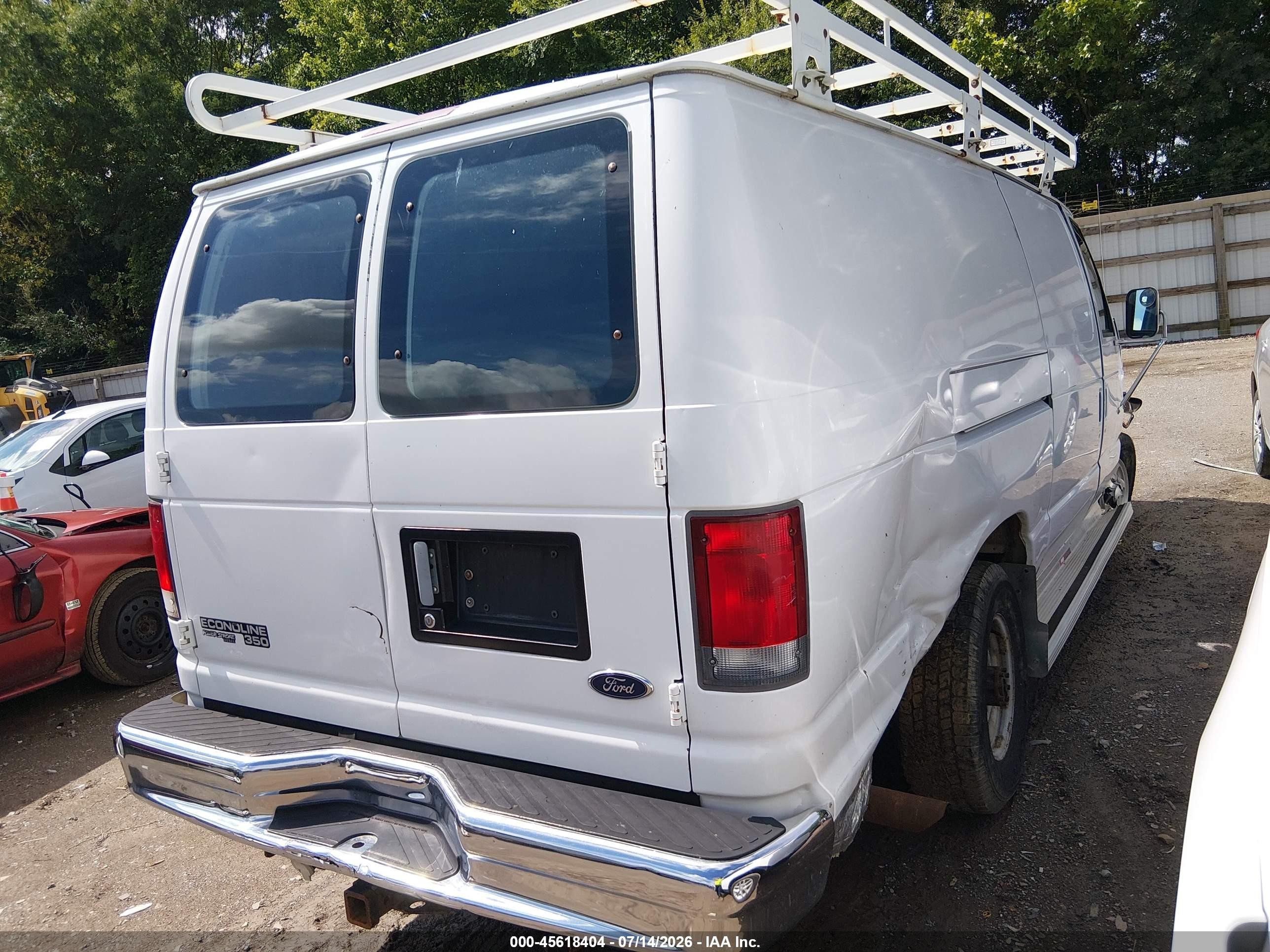1998 Ford E-350 Commercial/recreational White vin: 1FTSS34F5WHB10569