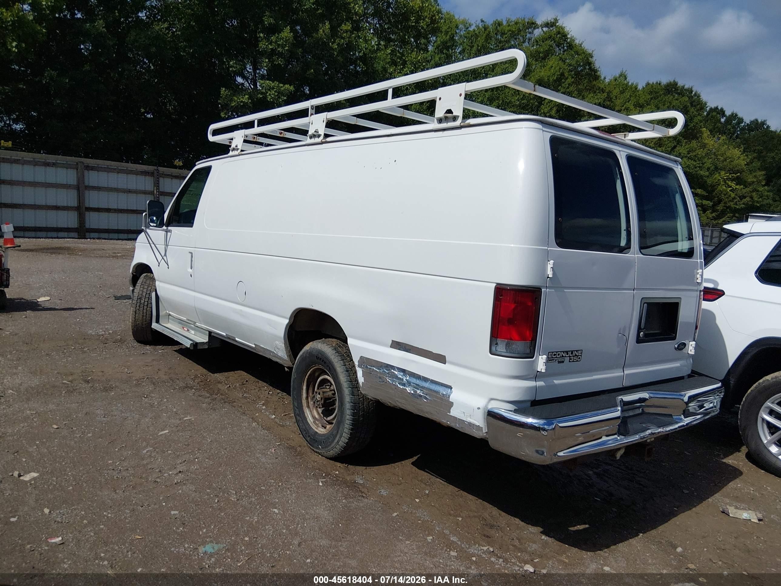 1998 Ford E-350 Commercial/recreational White vin: 1FTSS34F5WHB10569