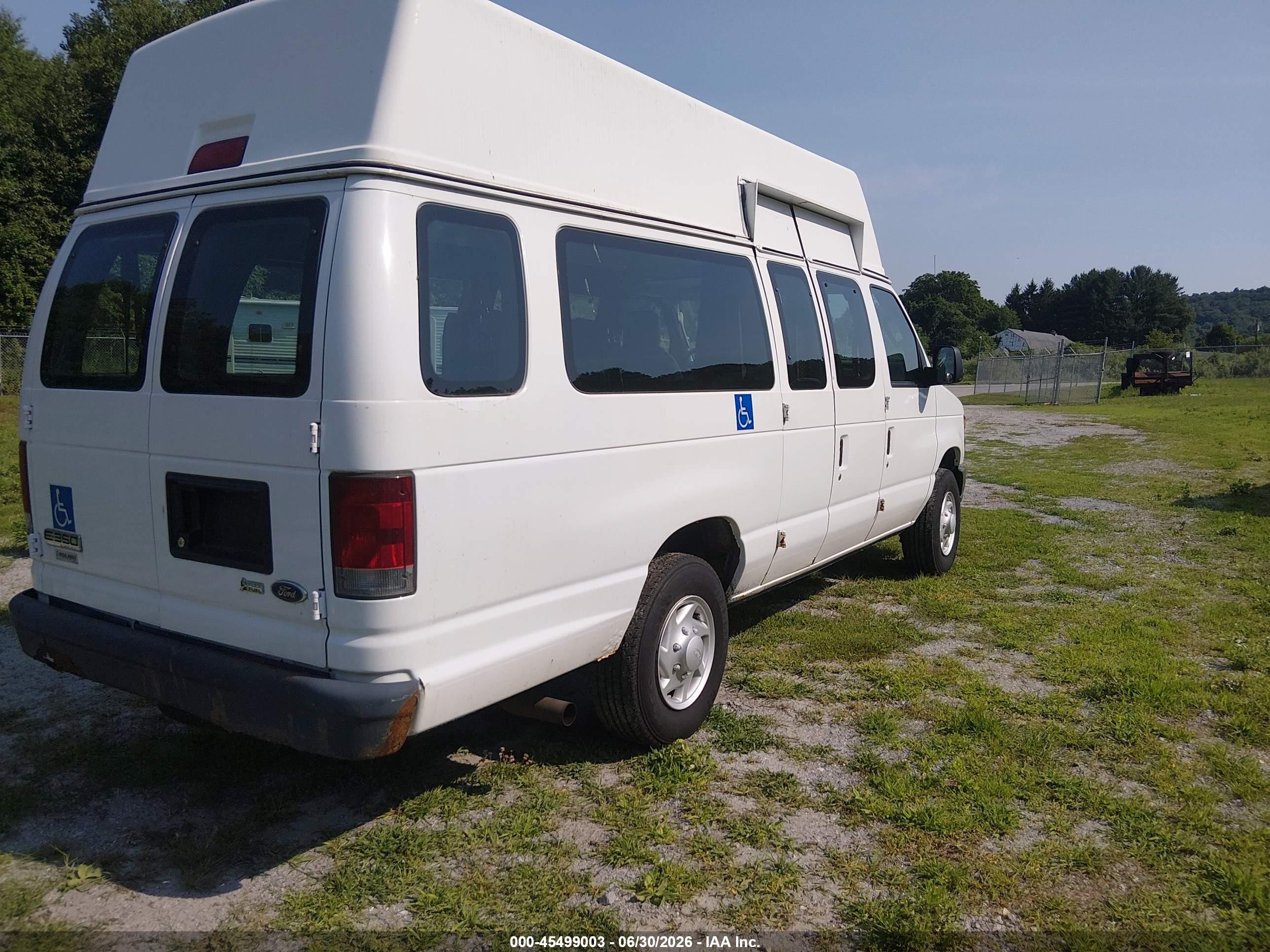 2009 Ford E-350 Super Duty Commercial/recreational Белый vin: 1FTSS34L19DA29912