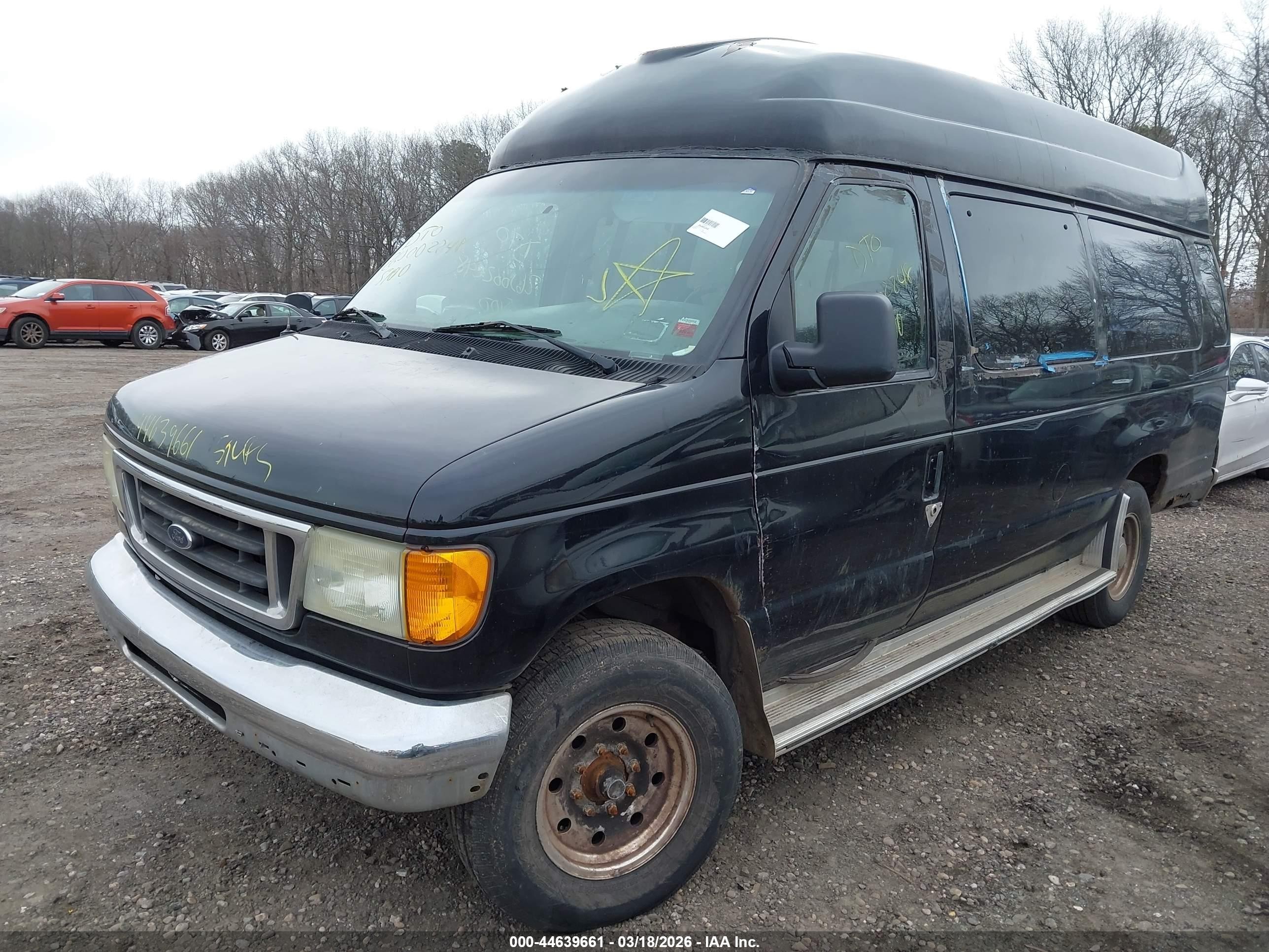 2005 Ford E-350 Super Duty Commercial/recreational Black vin: 1FTSS34L65HA78509